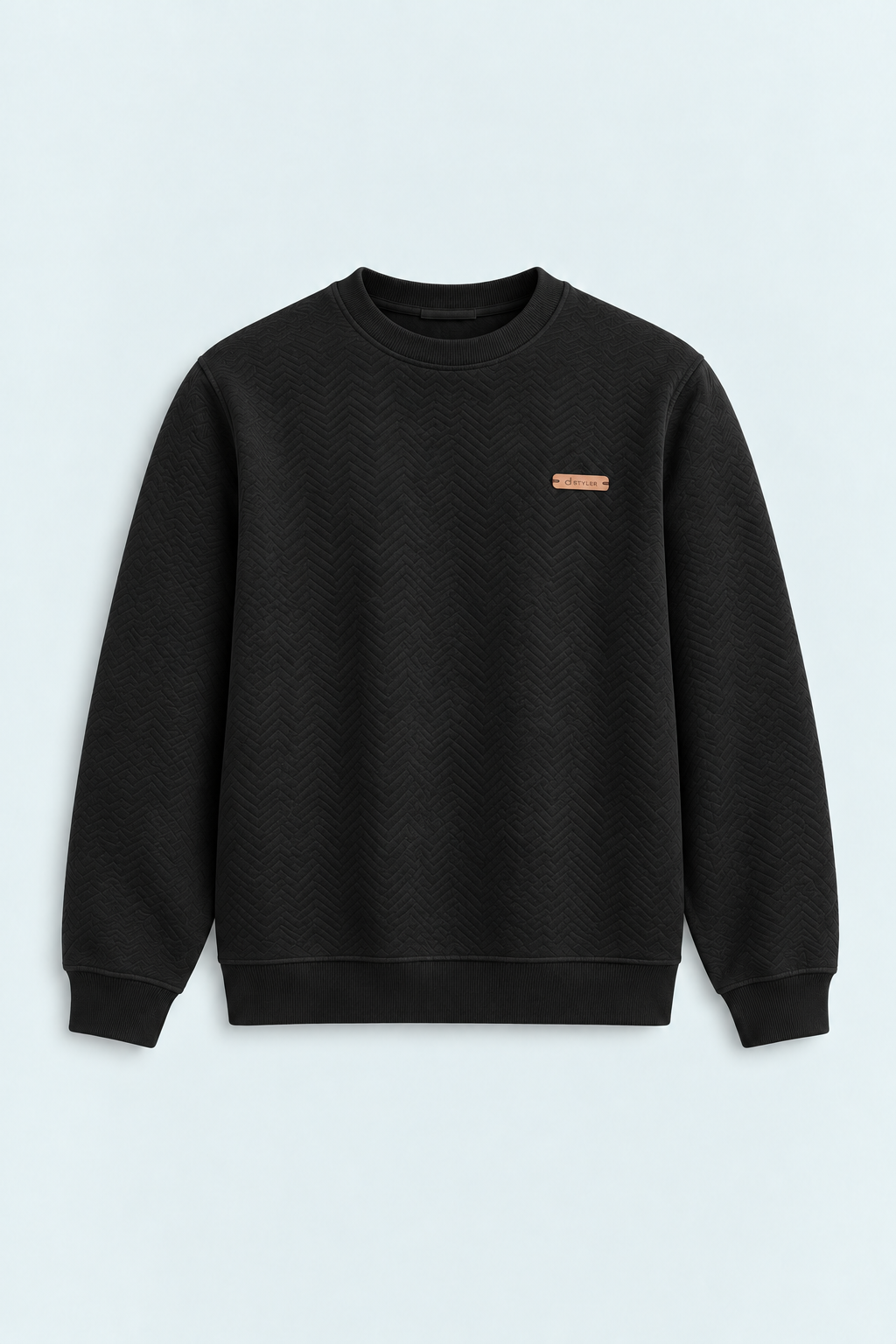Jacquard Herringbone Sweat Shirt Men