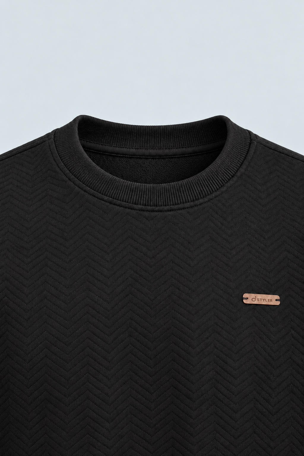 Jacquard Herringbone Sweat Shirt Men