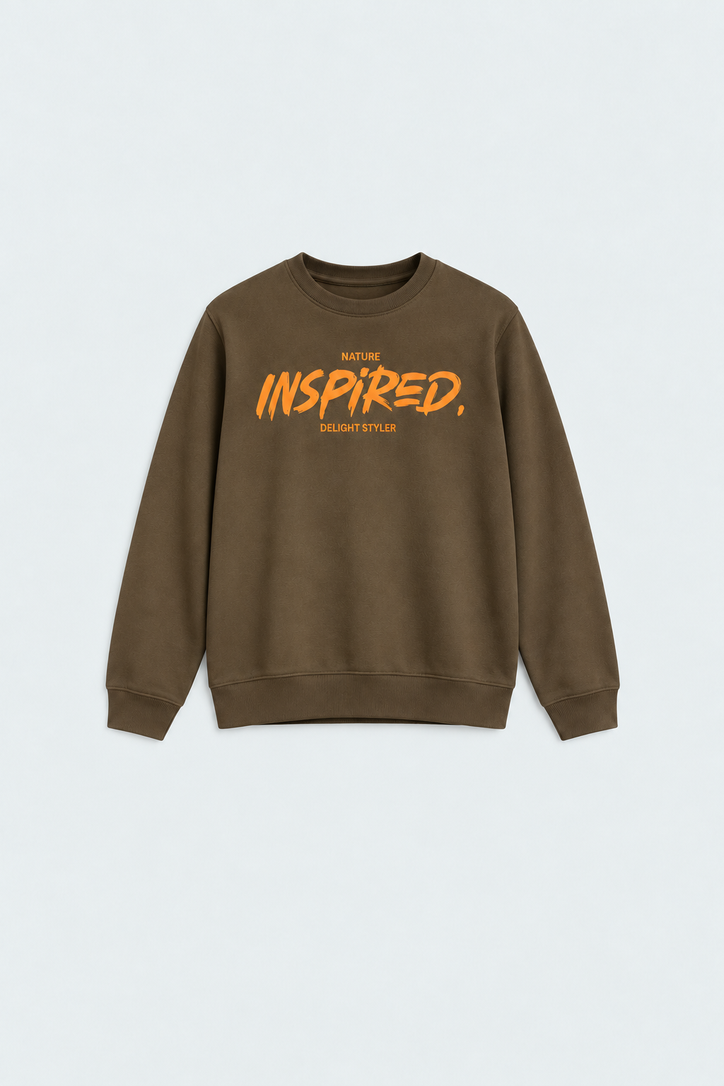 Solid Rust Color Sweat Shirt Men