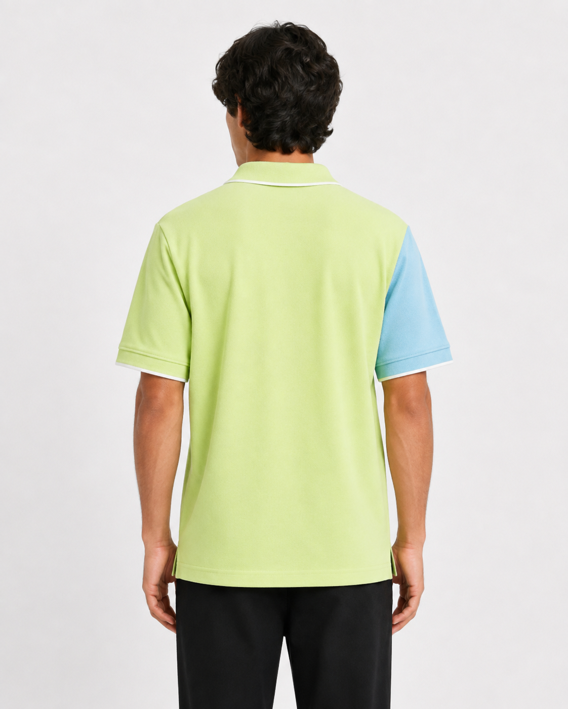 CONTRAST PANEL PIQUÉ POLO SHIRT