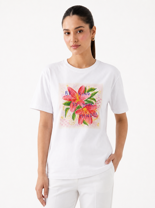 Floral Graphic Cotton T-Shirt