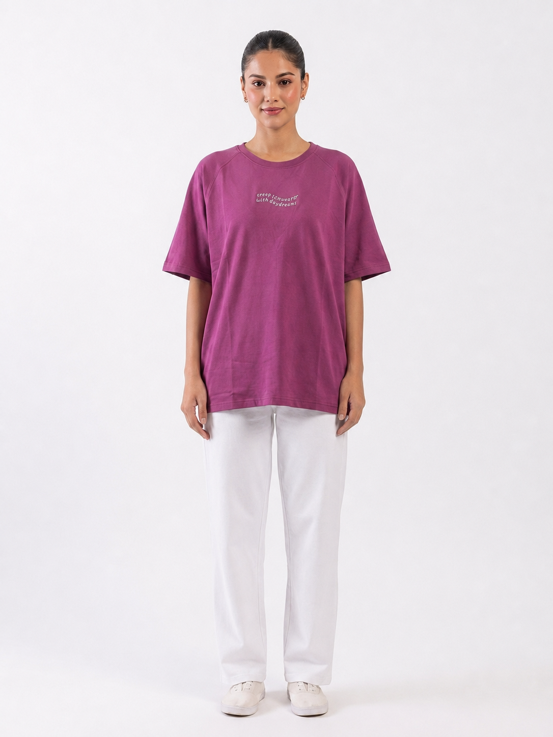 Plum Raglan Casual Tee