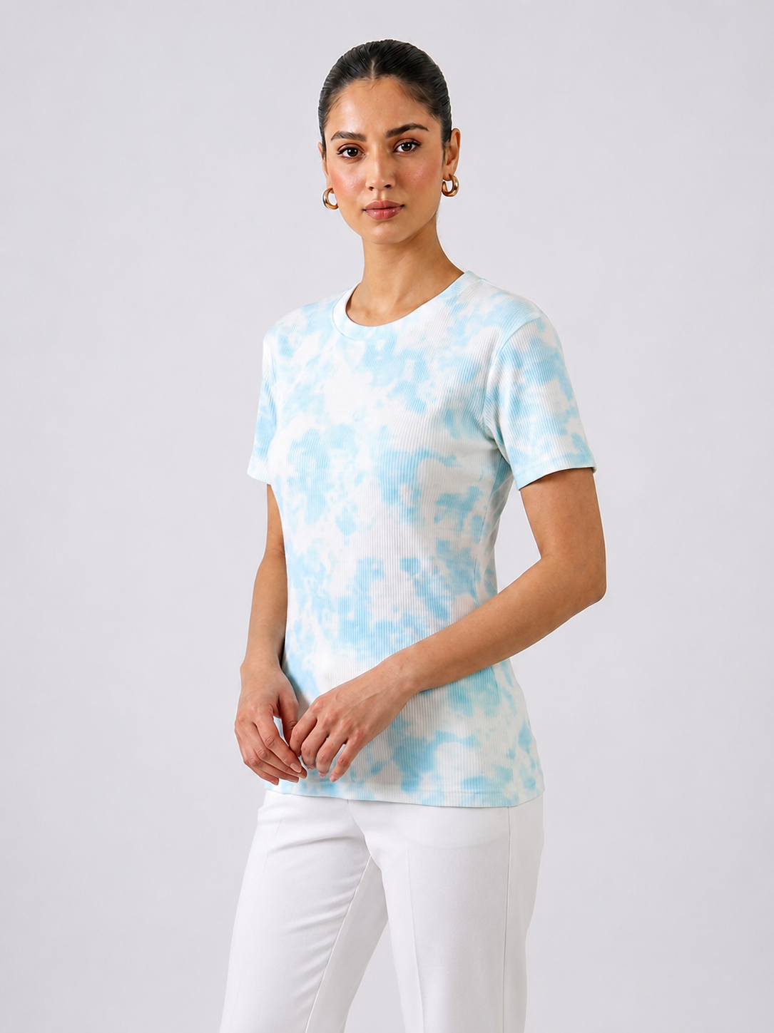Azure Breeze Linen Tee