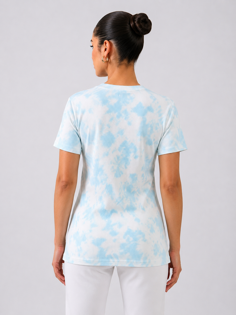 Azure Breeze Linen Tee