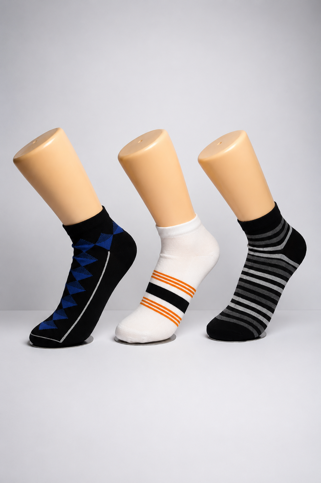 Premium Cotton Ankle Socks for Men – Pack of 3