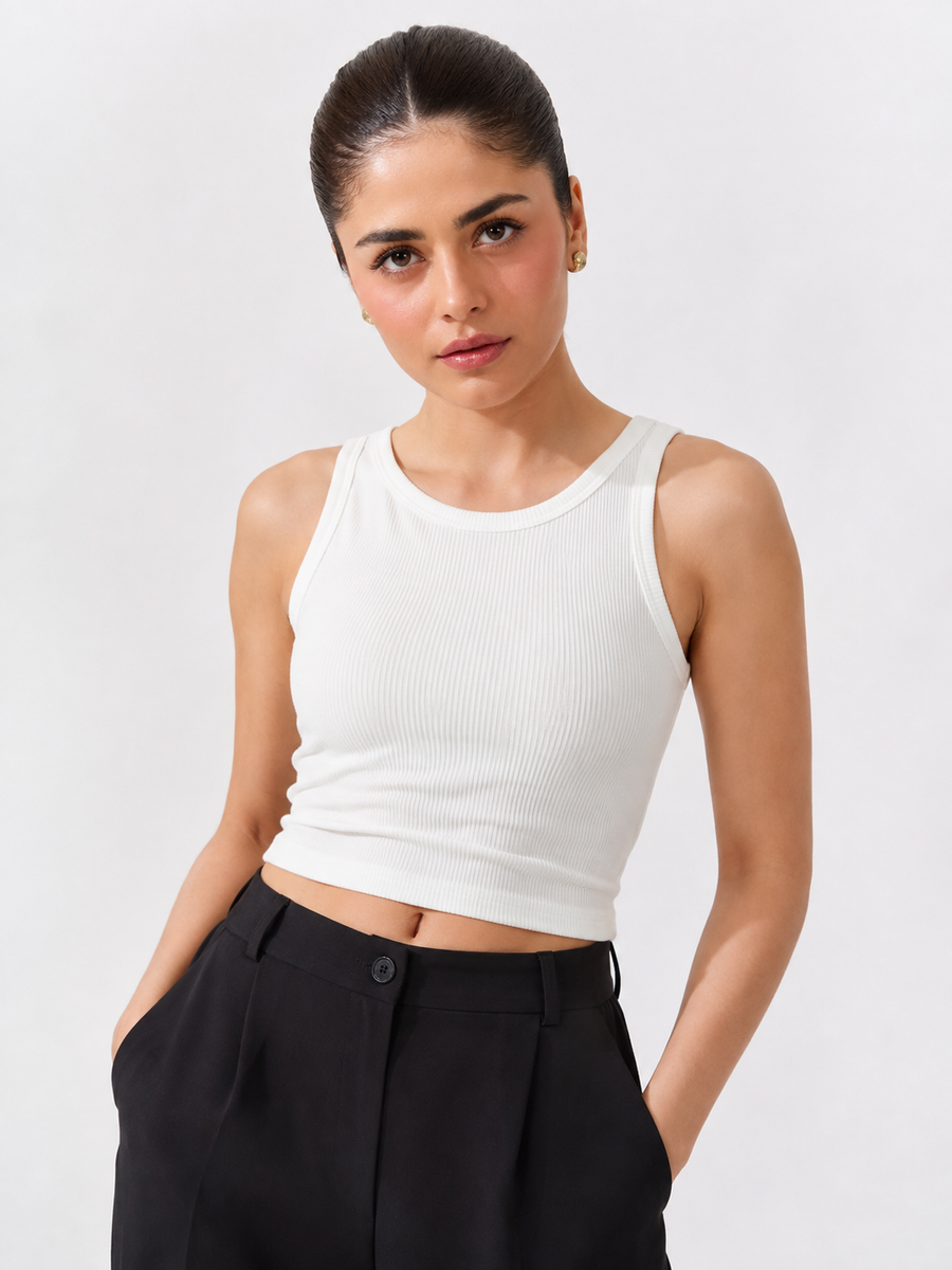 Essential Ribbed Sleeveless Top
