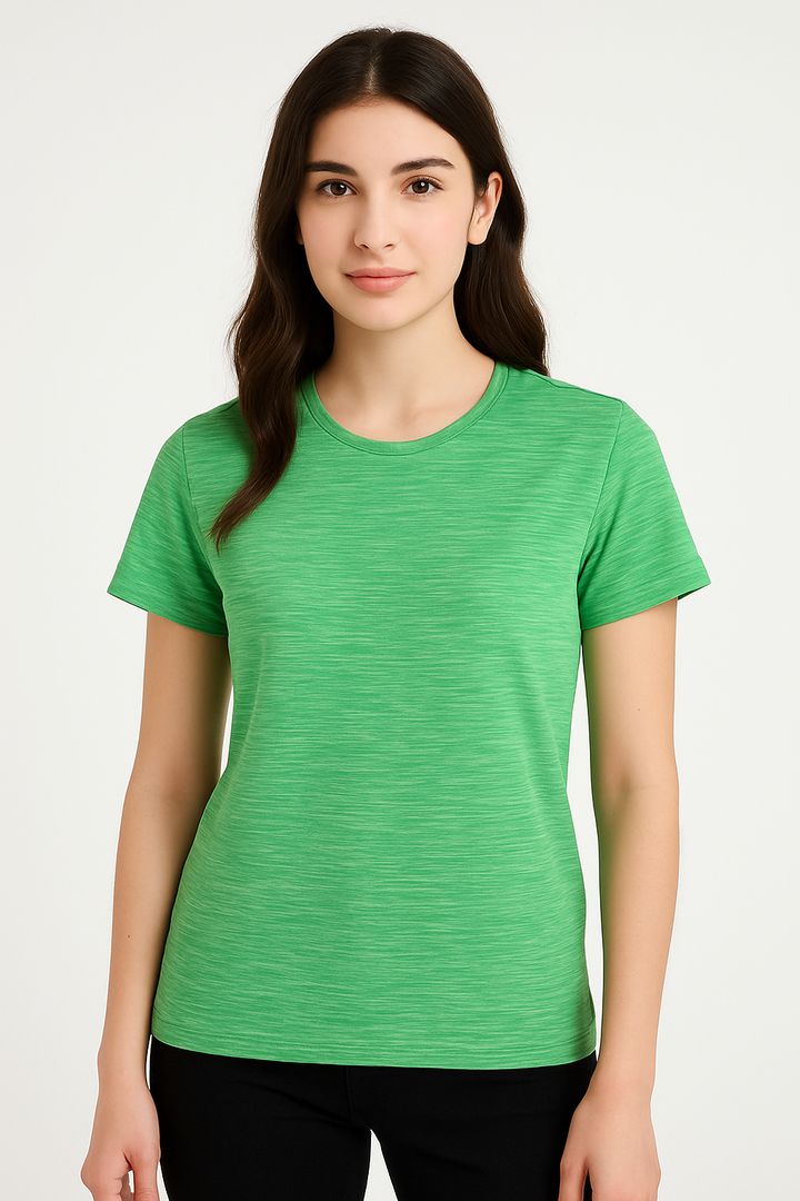 WOMEN T-SHIRT SPACE DYED