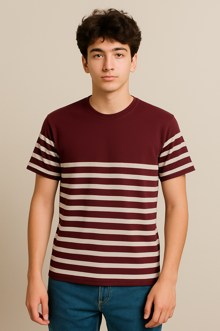 Men T-shirt Striper