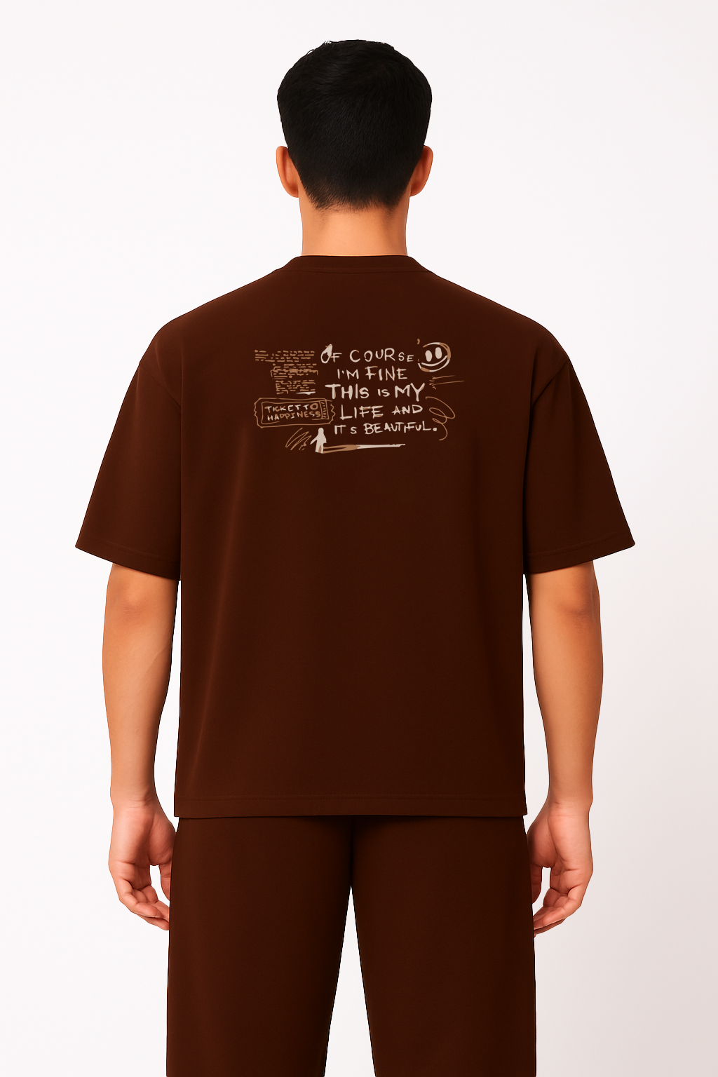 Men Dropshoulder T-shirt Graphics