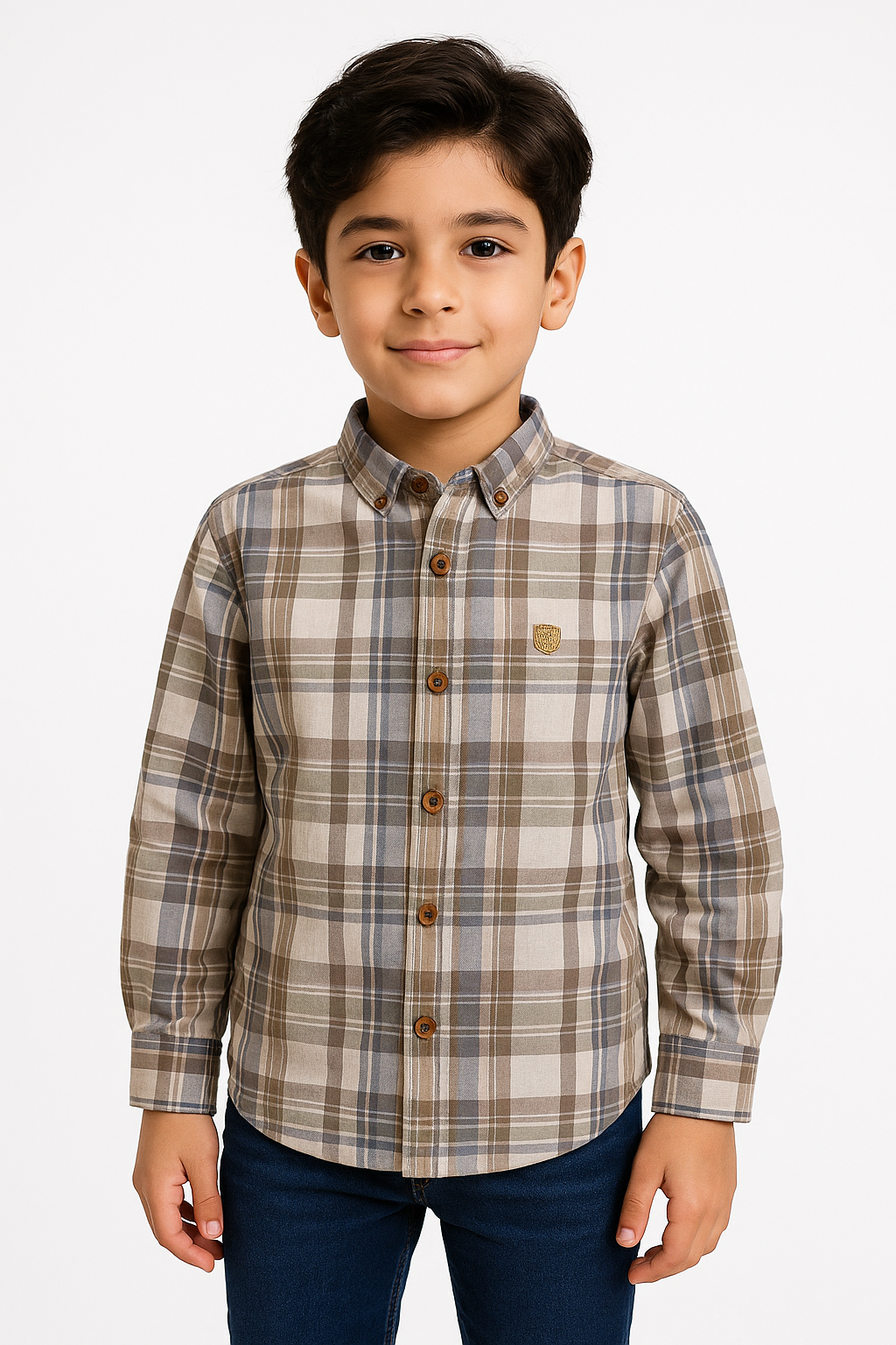 Casual Shirt Wood logo White