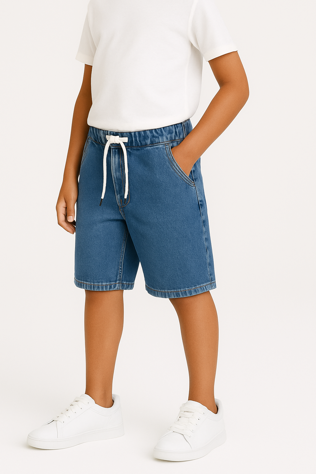 Boys Bermuda With Cord Regular Medium  Wash