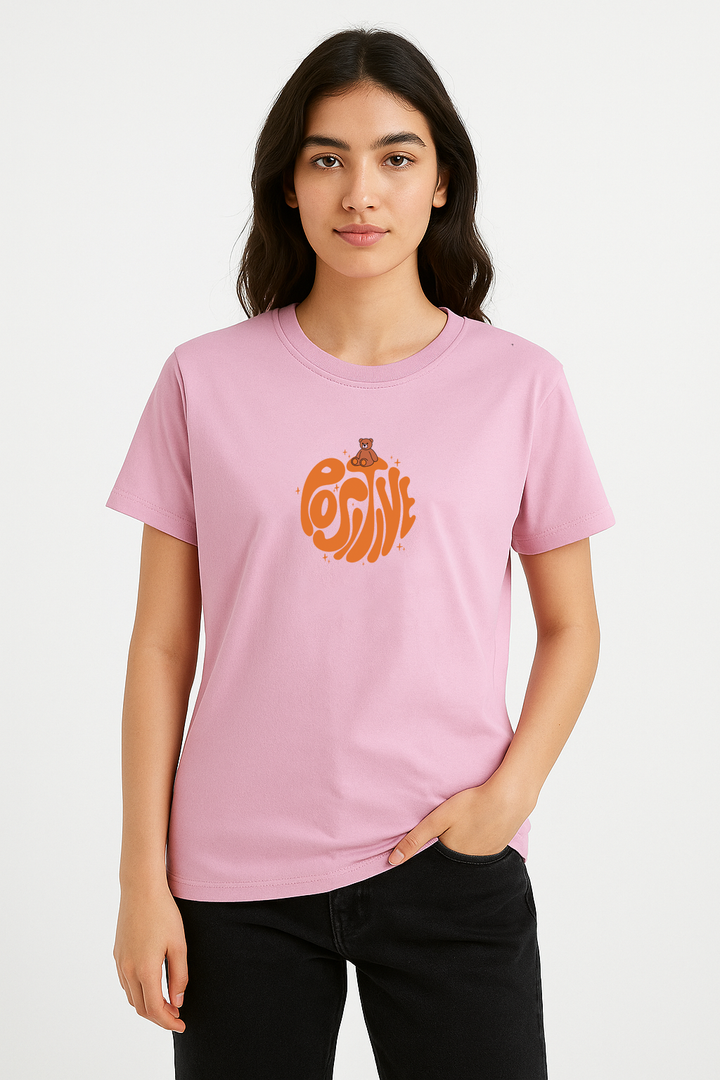 Women Graphic T-Shirt Light Pink