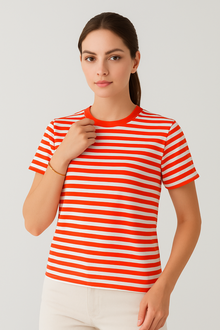 Women Striped T Shirt
