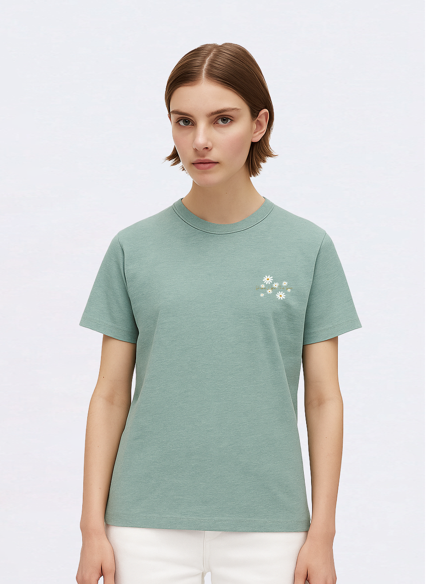 Women Graphic T Shirt Light Green