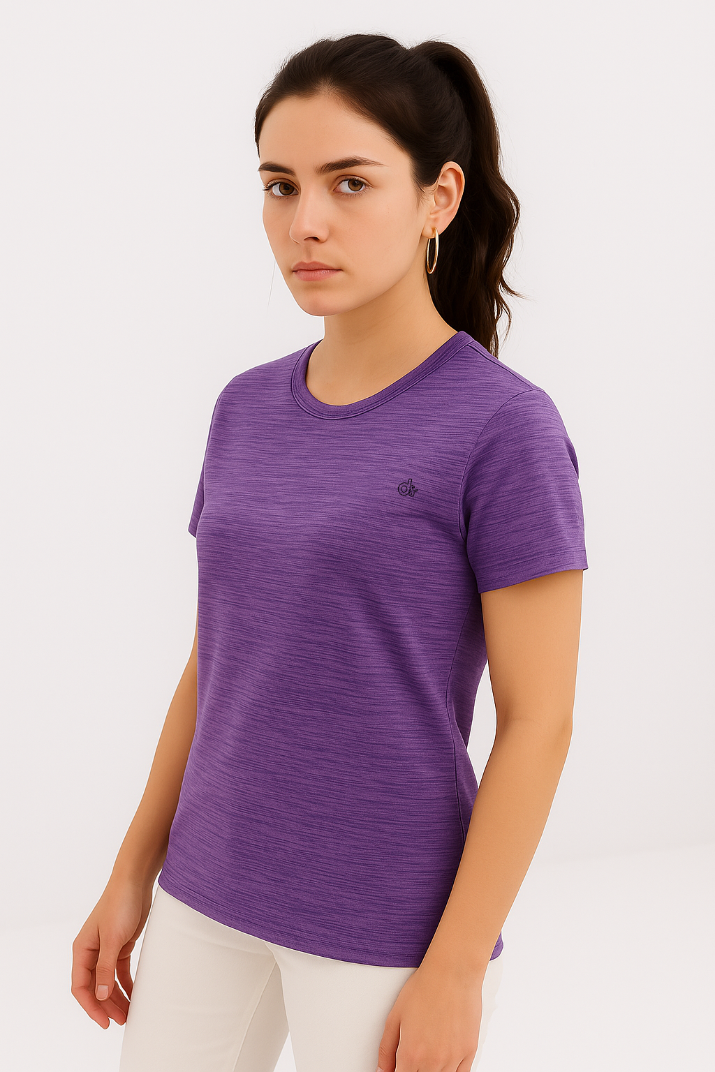 WOMEN T-SHIRT SPACE DYED