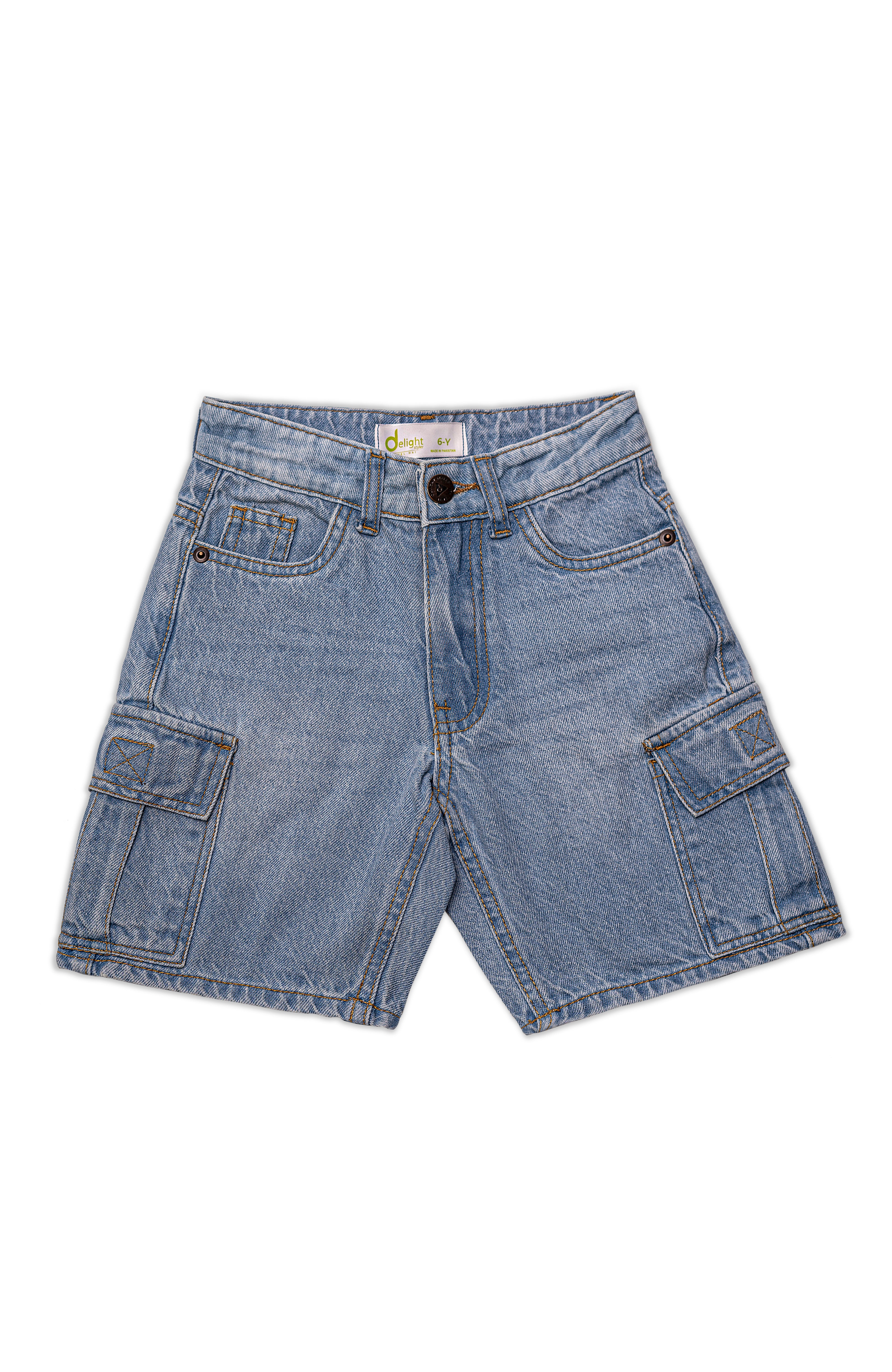 Boys Cargo Bermuda Light Wash