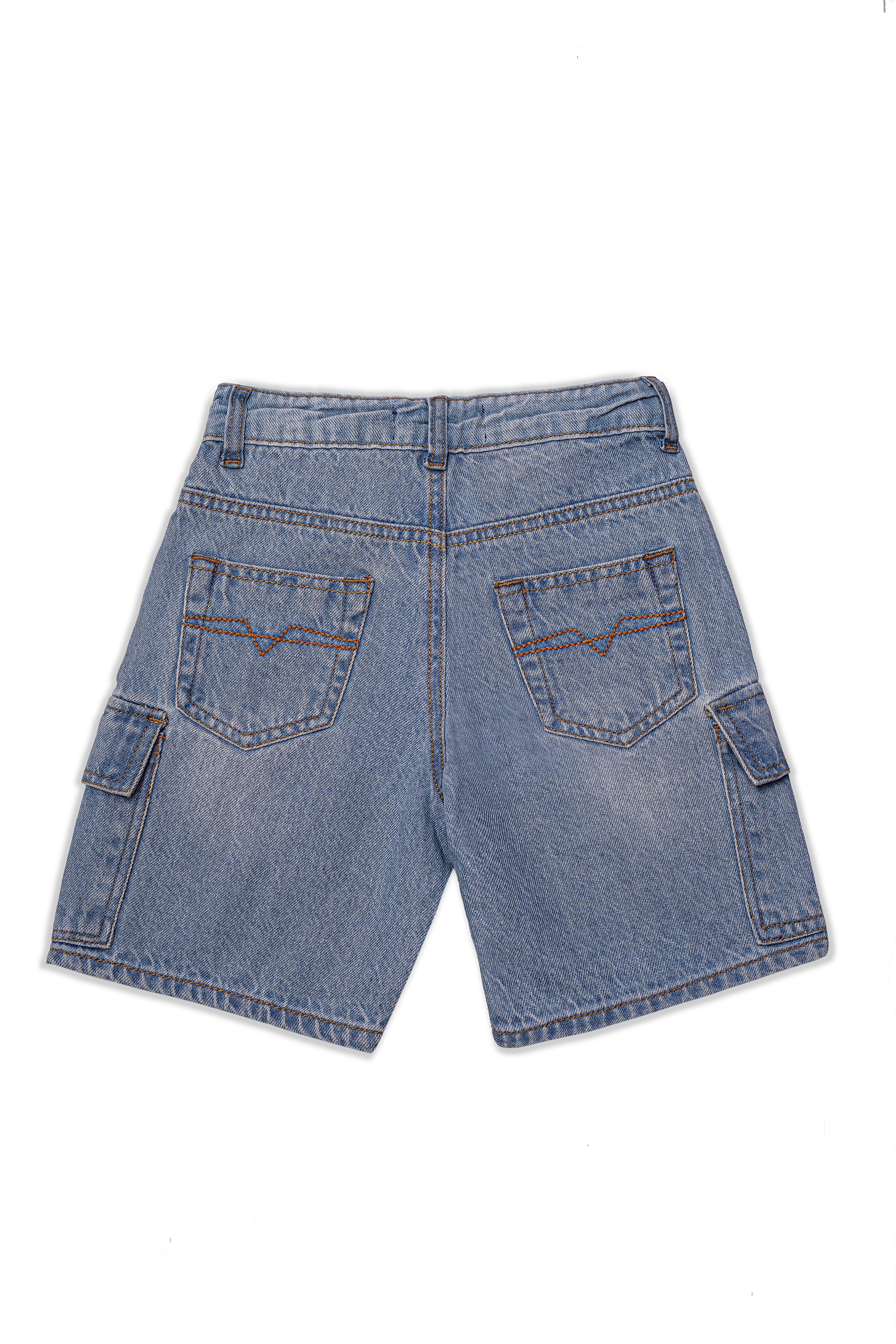 Boys Cargo Bermuda Light Wash