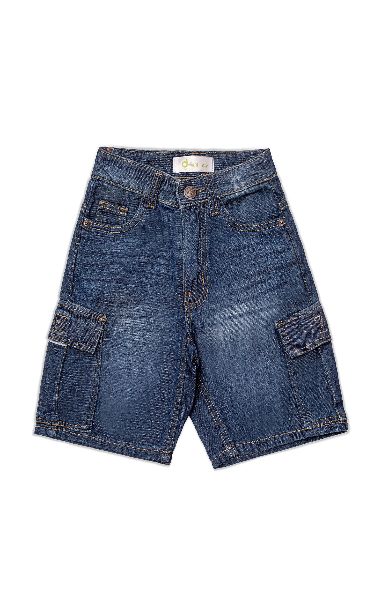 Boys Cargo Bermuda Medium Wash