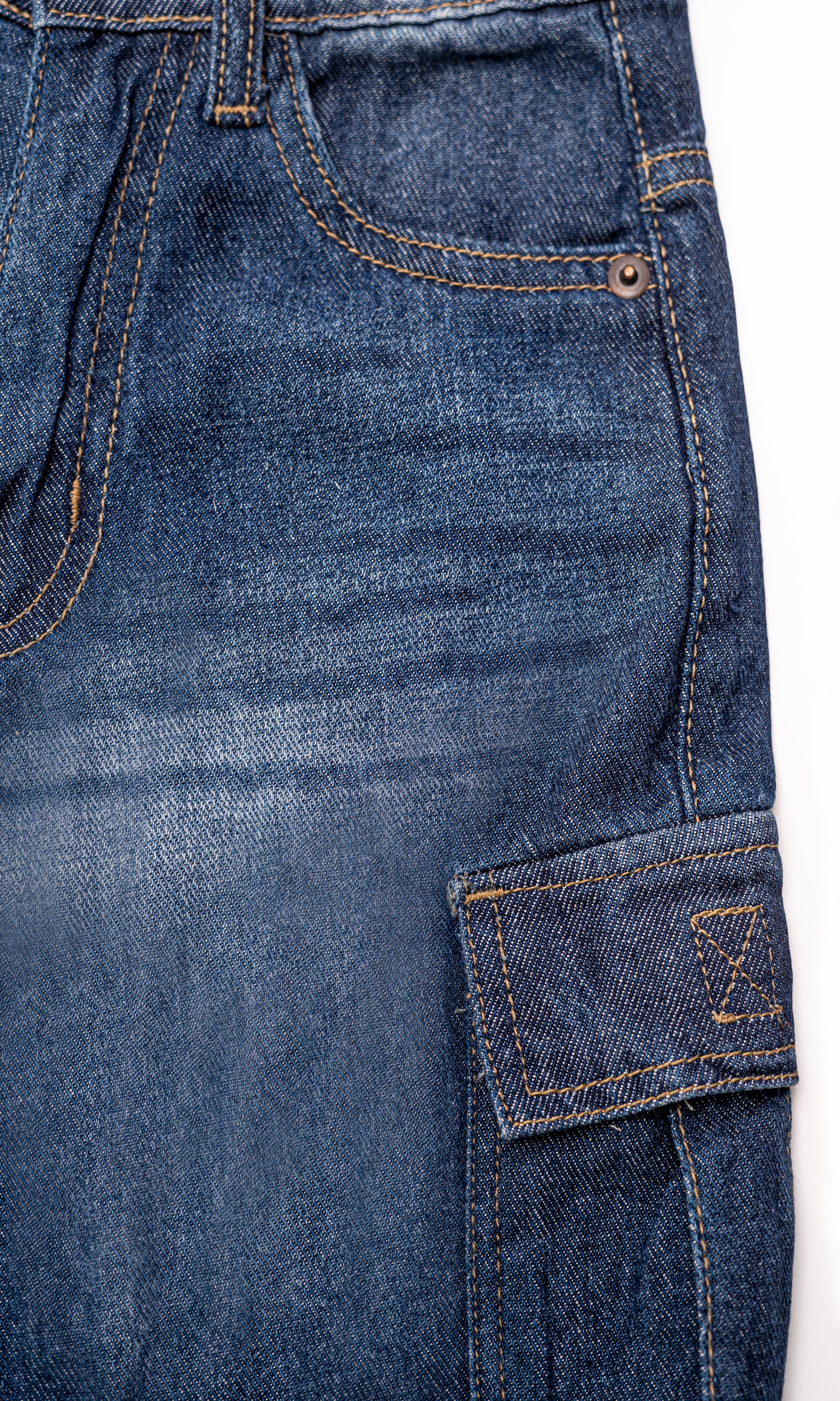 Boys Cargo Bermuda Medium Wash