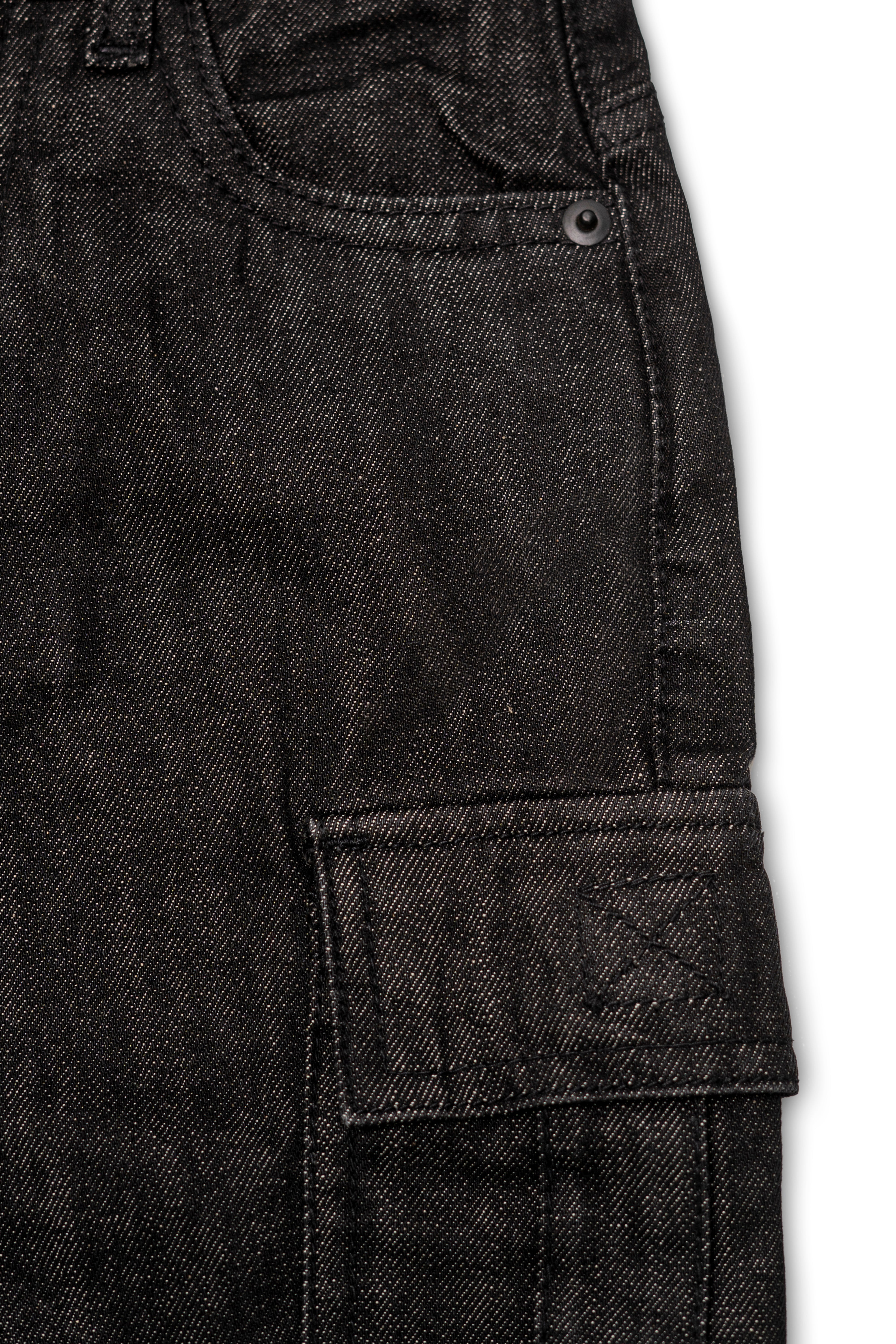 Boys Cargo Bermuda Black Wash