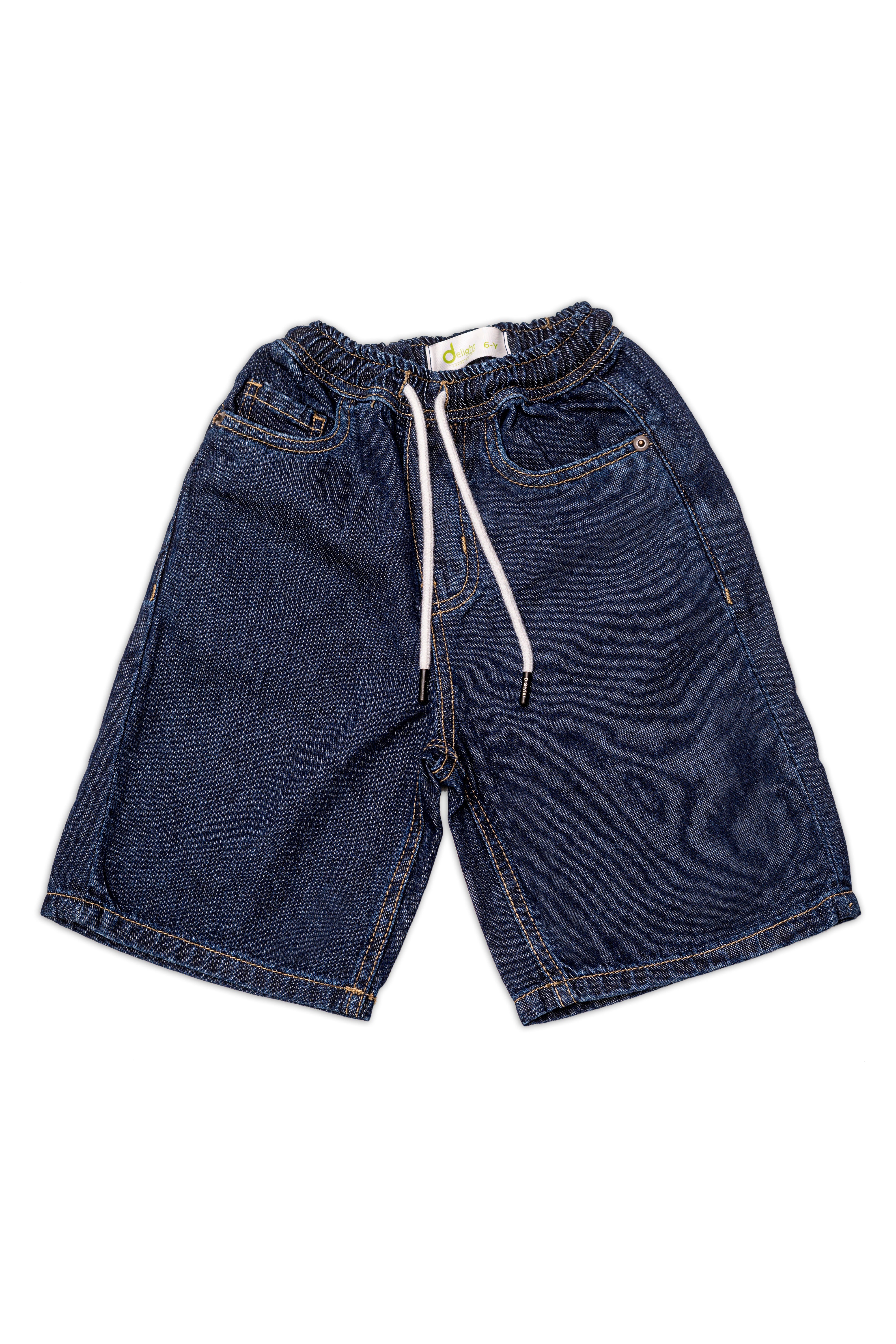 Boys Bermuda With Cord Regular Dark  Wash