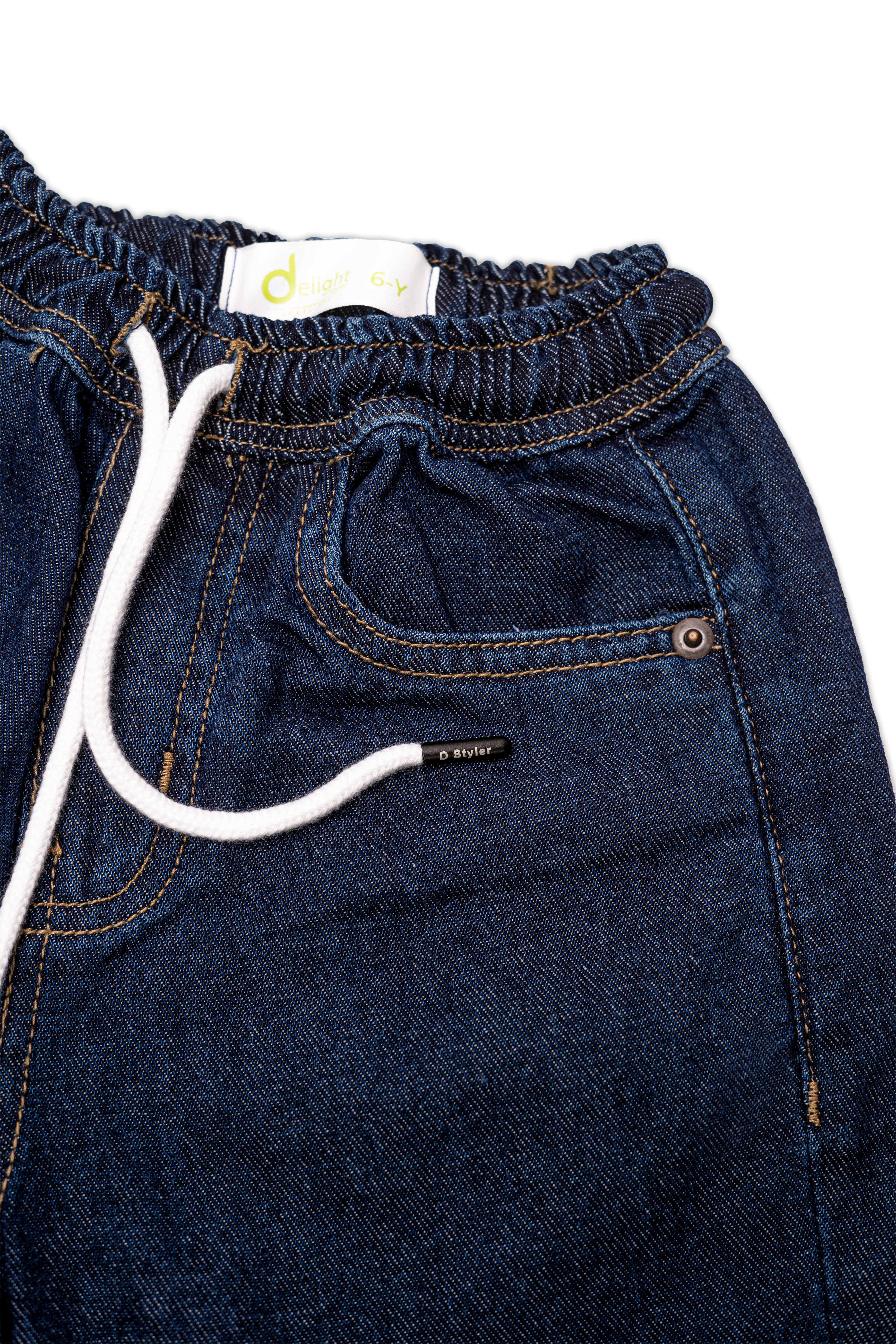 Boys Bermuda With Cord Regular Dark  Wash