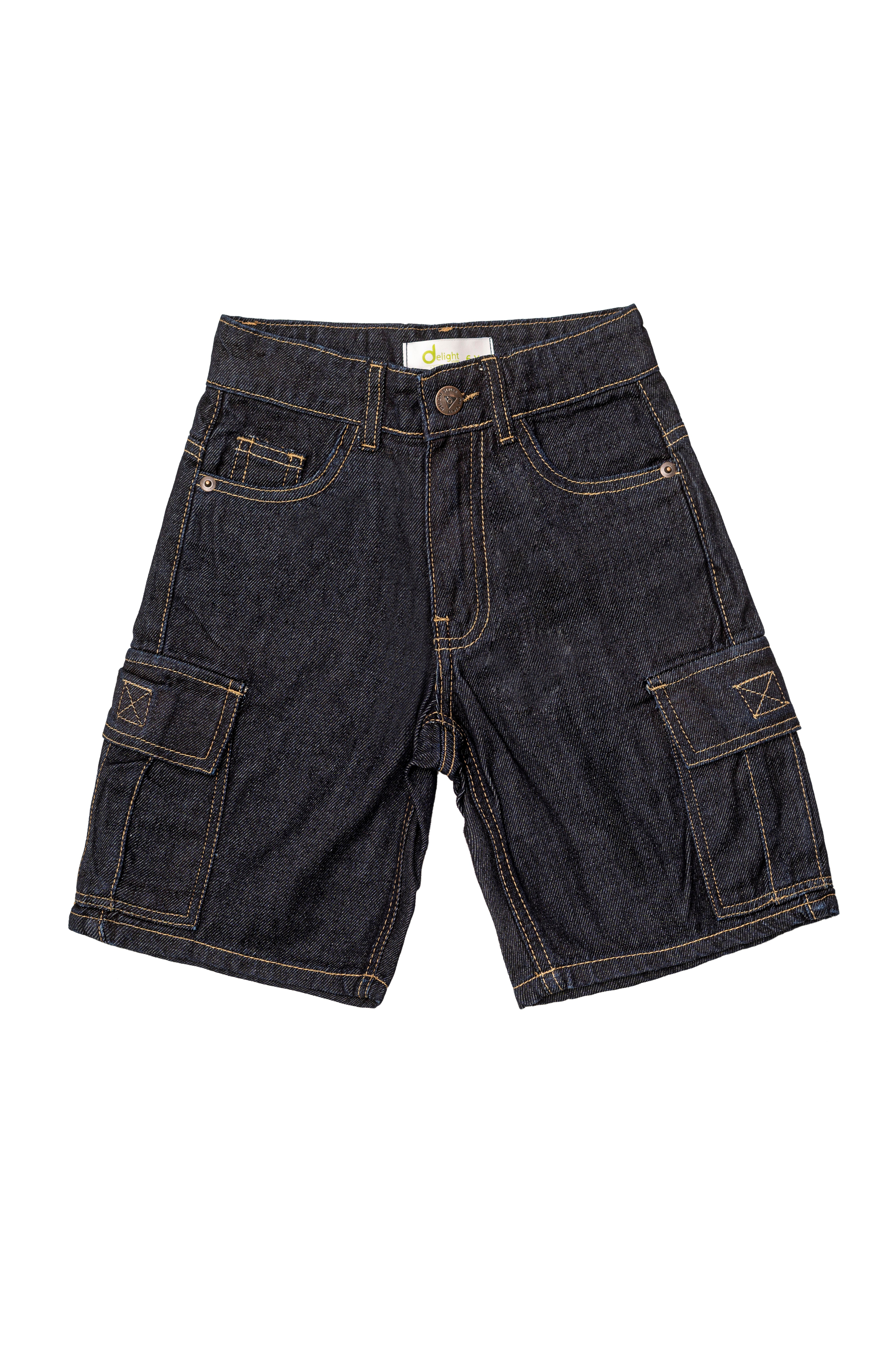 Boys Cargo Bermuda Dark Wash