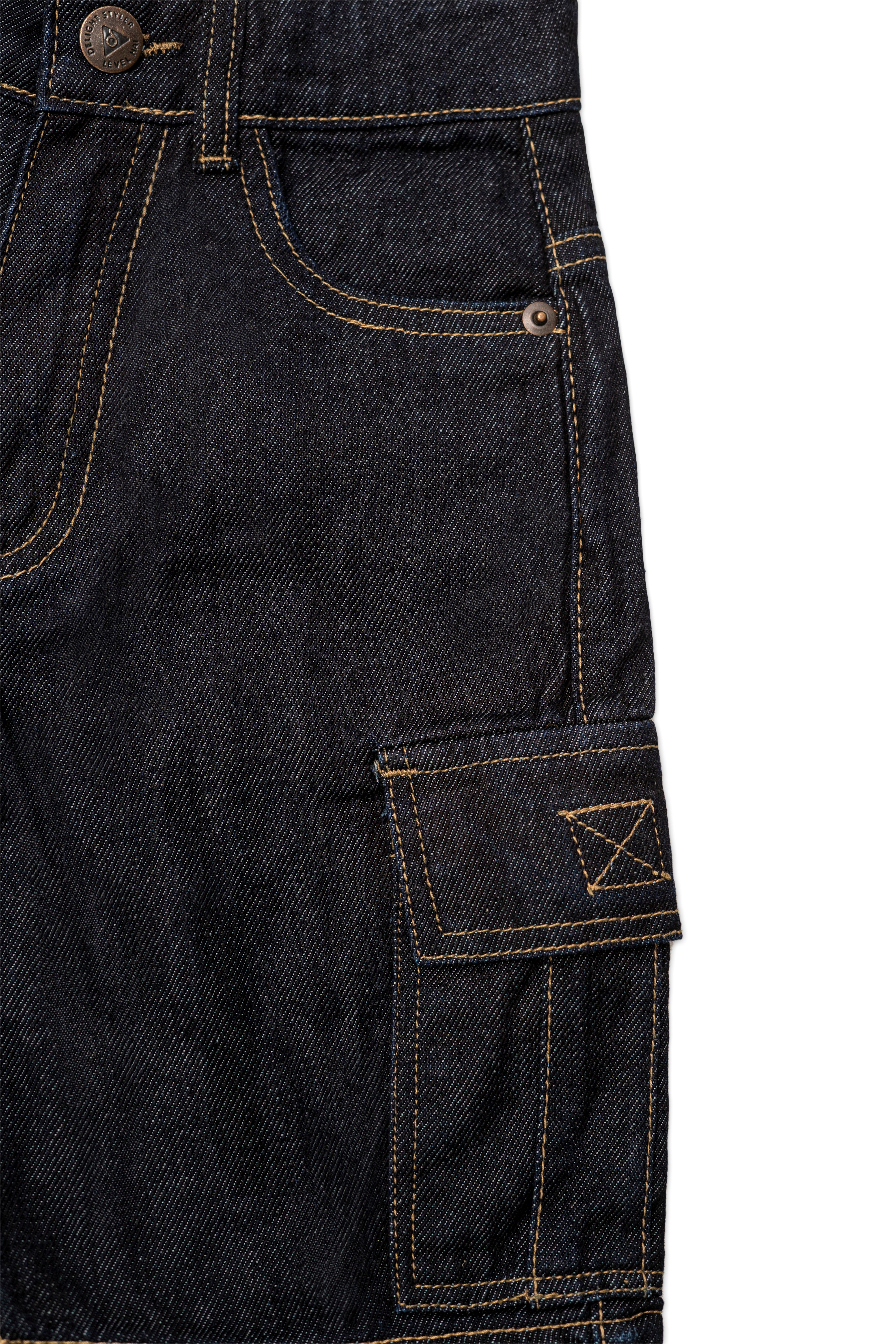 Boys Cargo Bermuda Dark Wash
