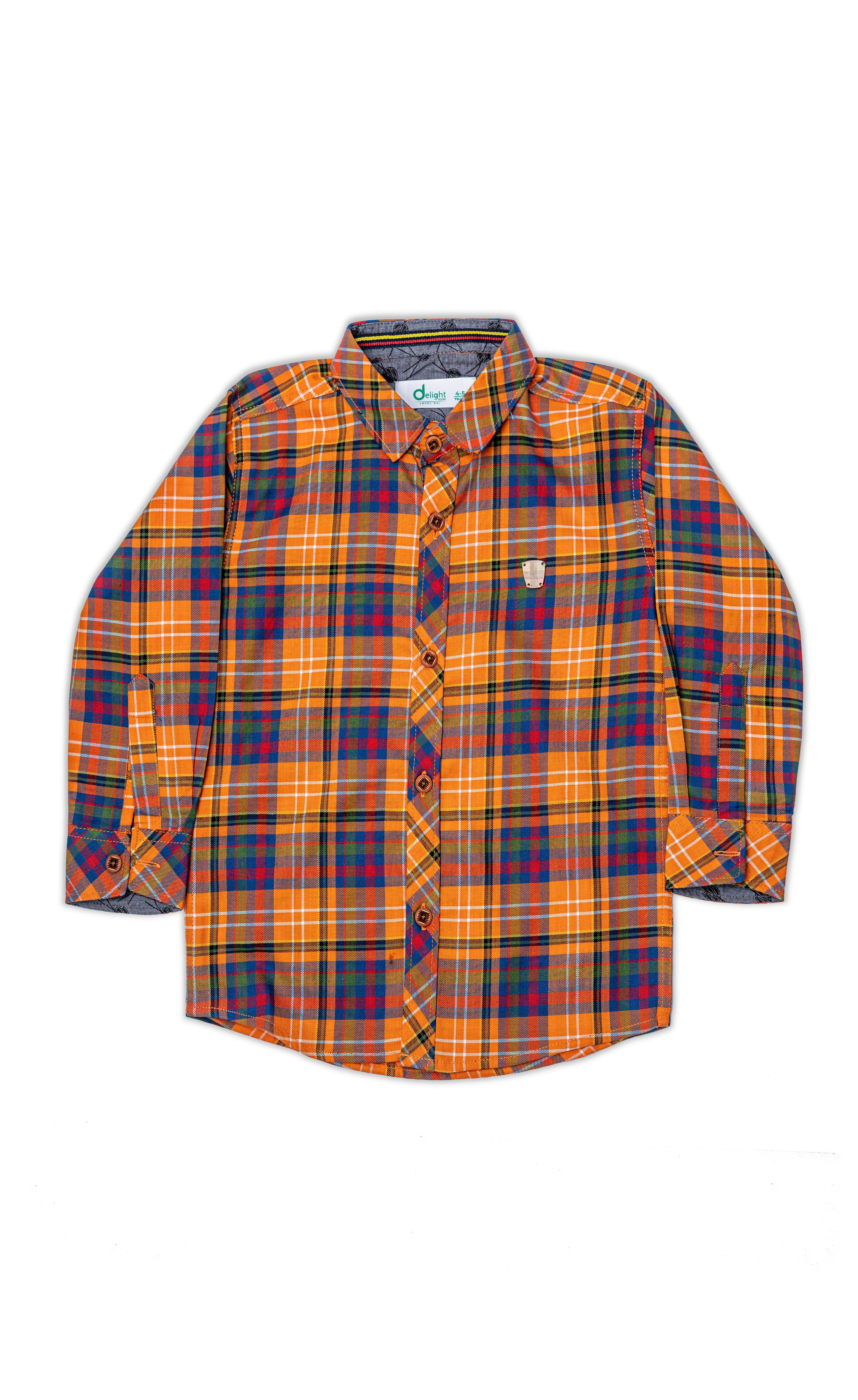 Casual shirts Wood logo Orange