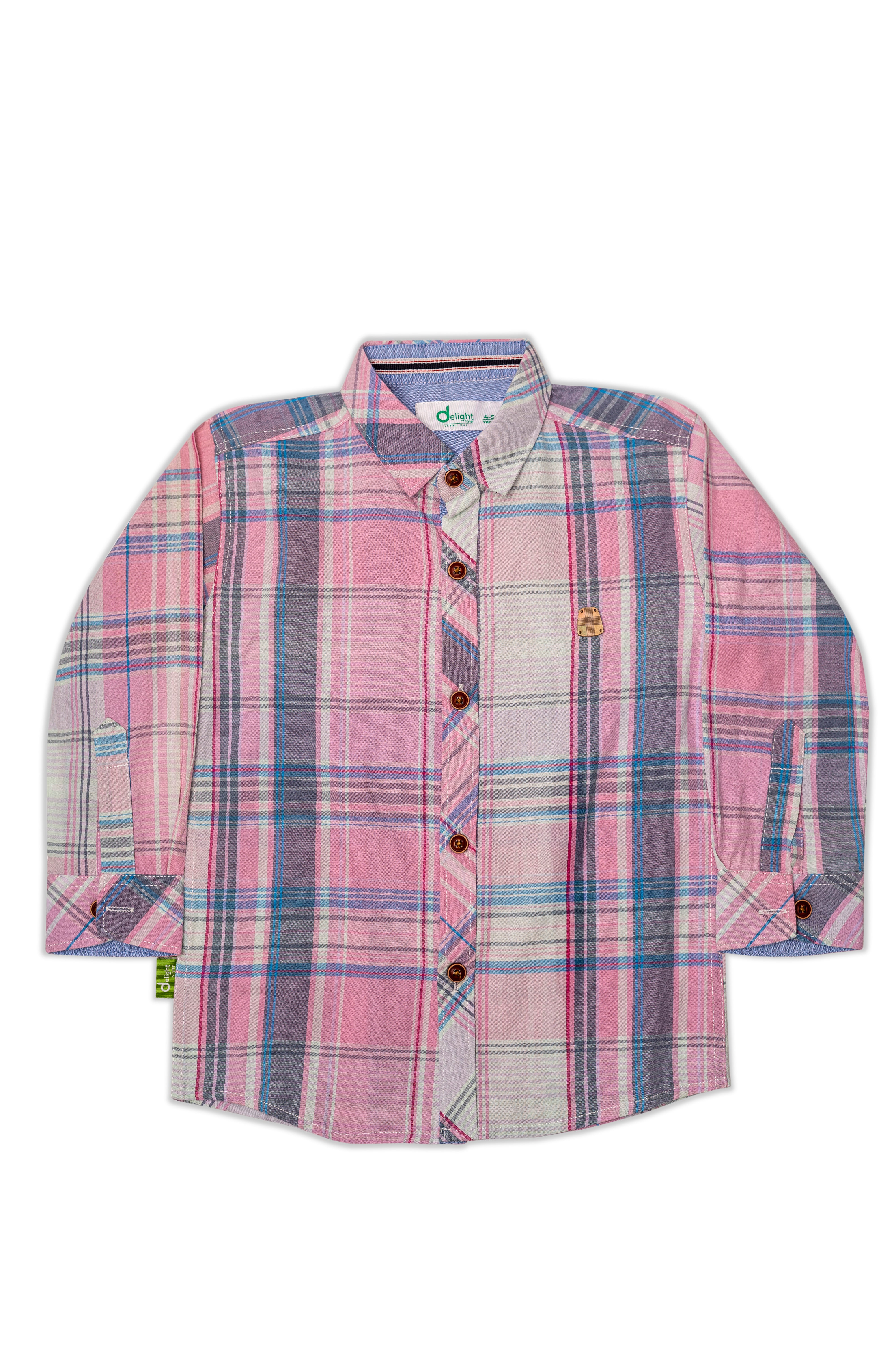 Casual shirts Wood logo Light Pink