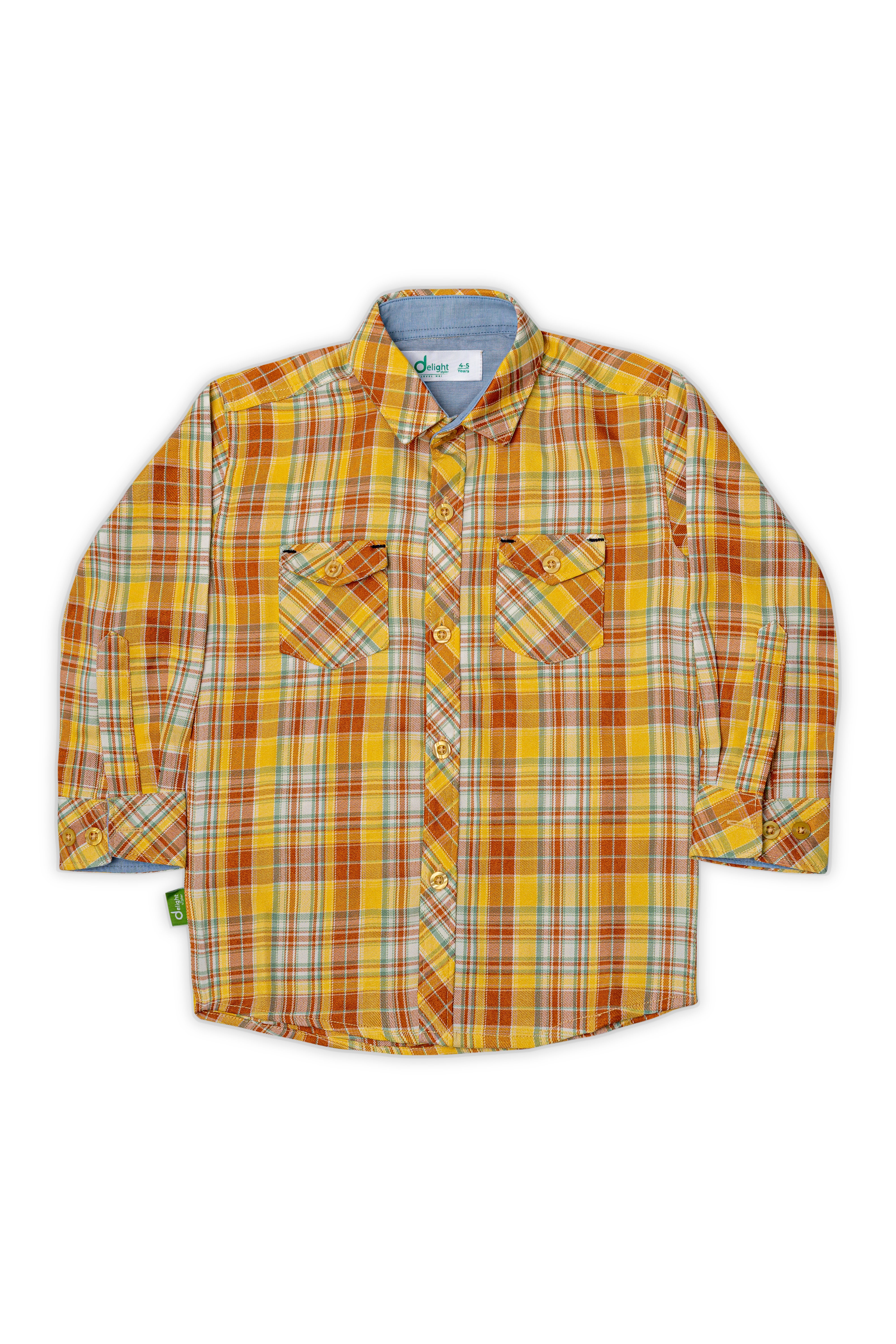 Casual shirt Double Pocket Yellow
