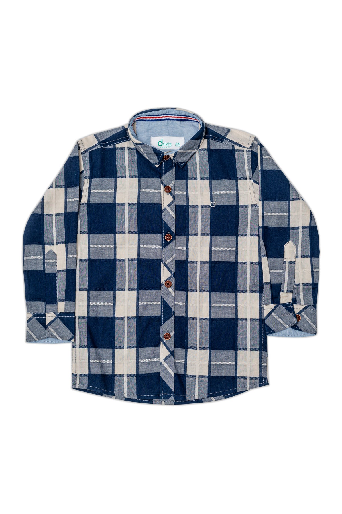 Casual Shirt D Emb Navy Check
