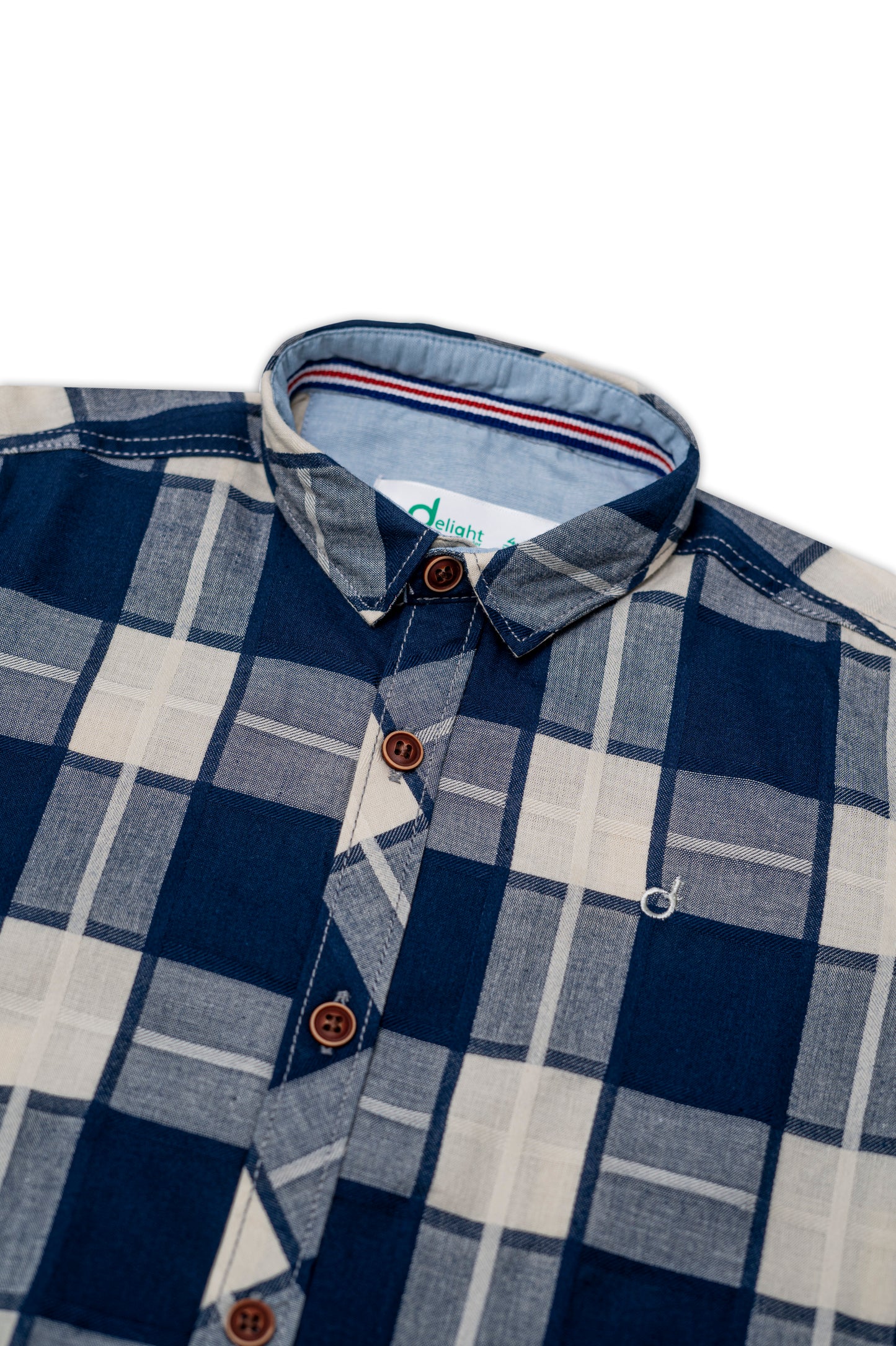 Casual Shirt D Emb Navy Check