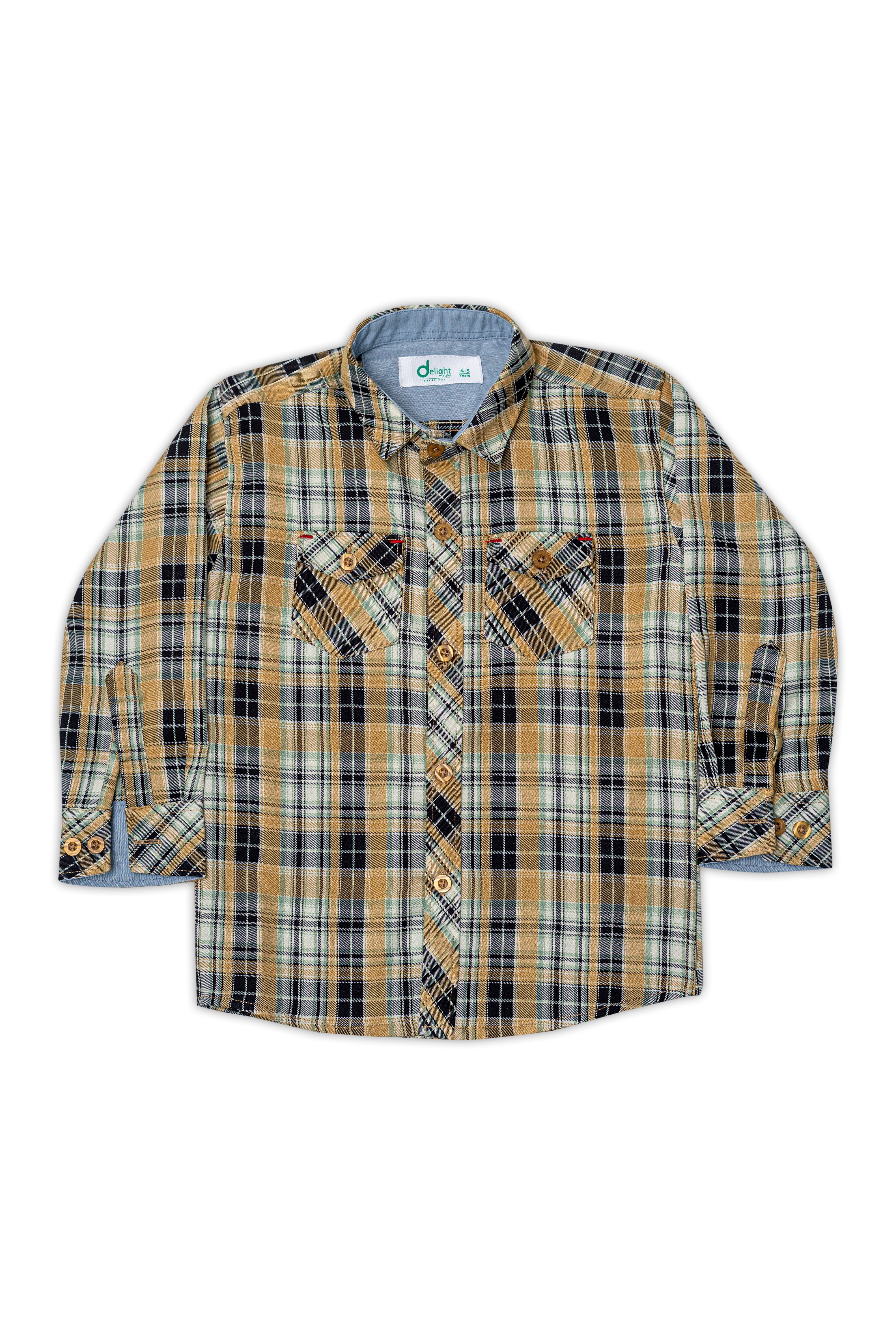 Casual Shirt Double Pocket Black