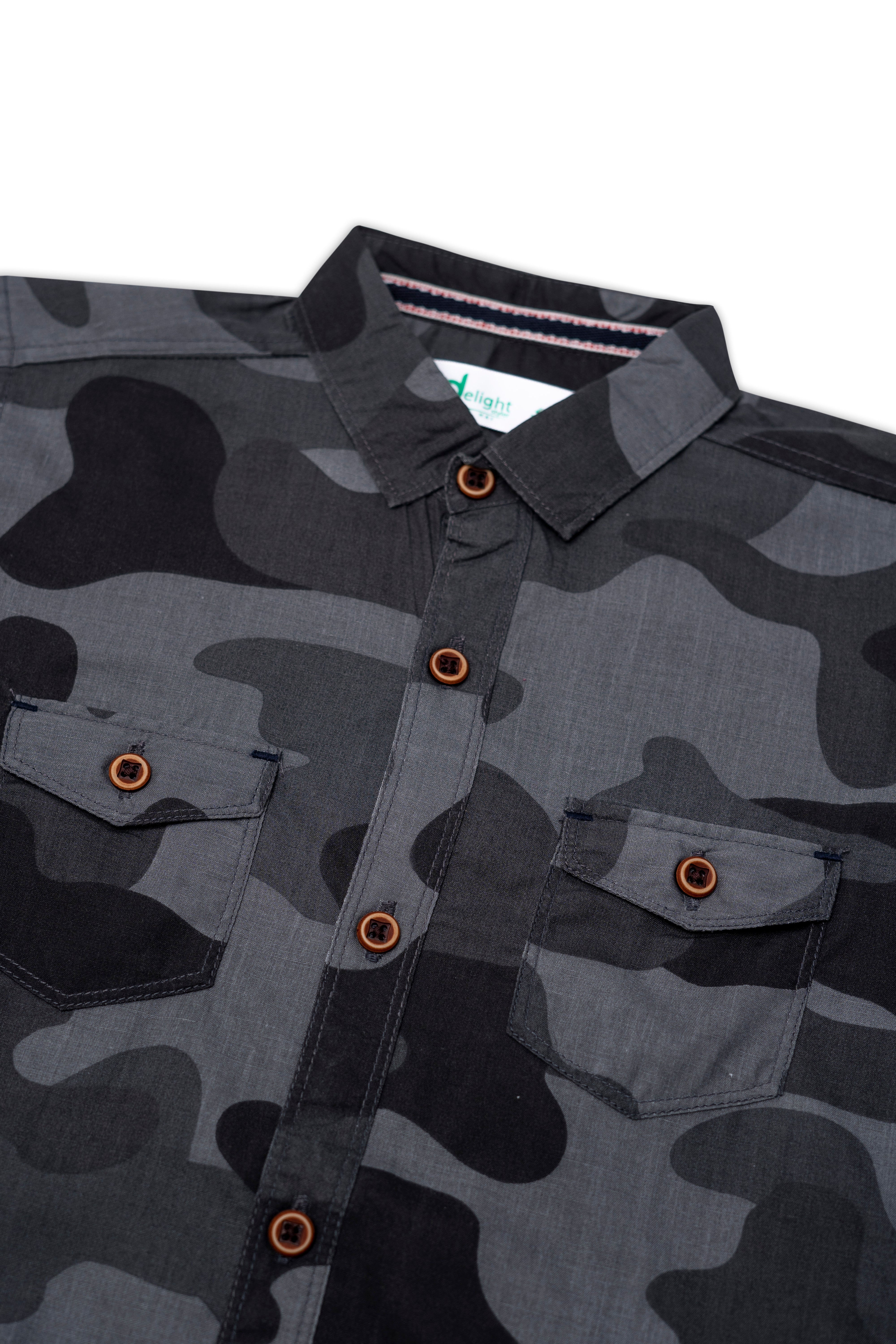 Camouflage Casual Shirt Black