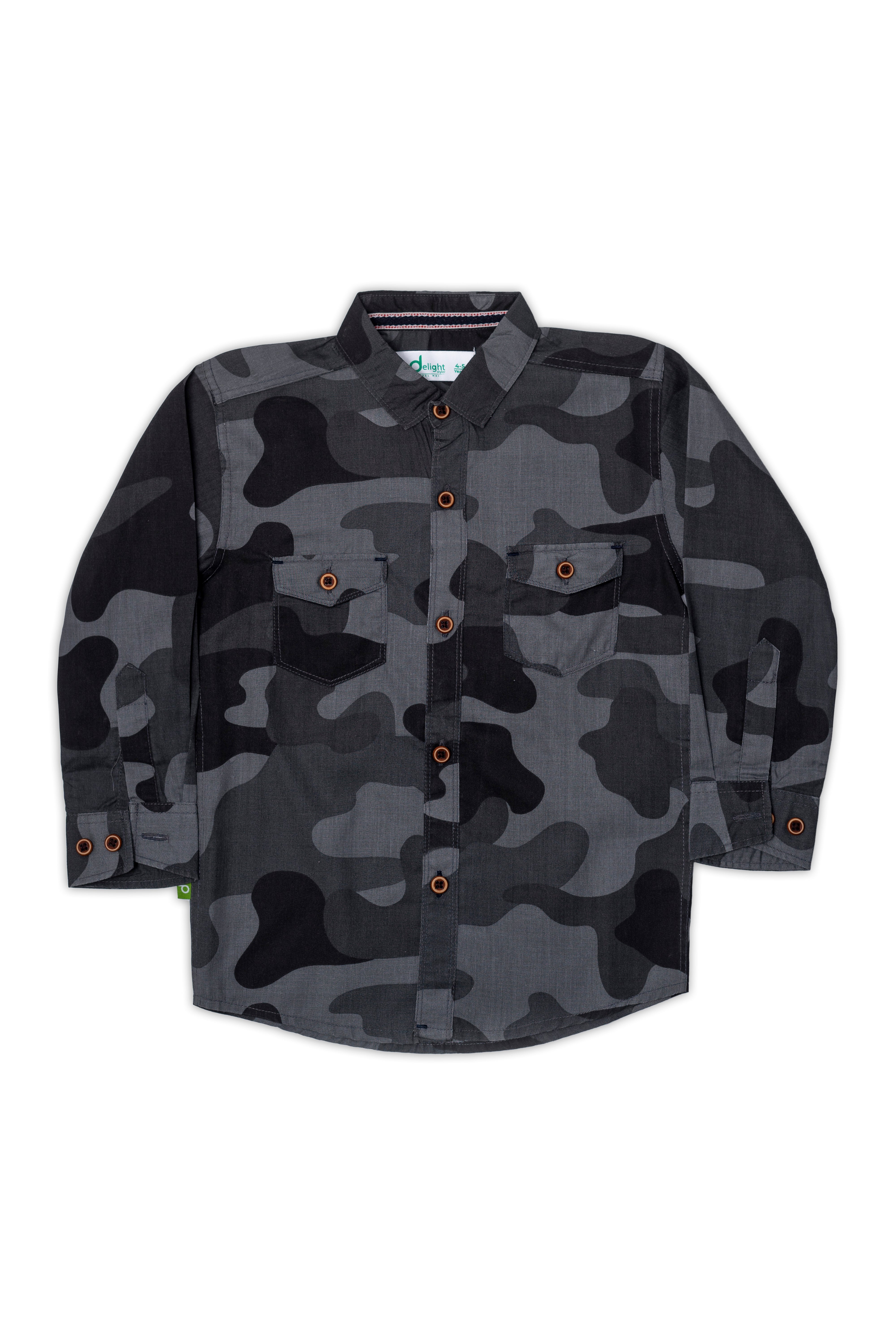 Camouflage Casual Shirt Black