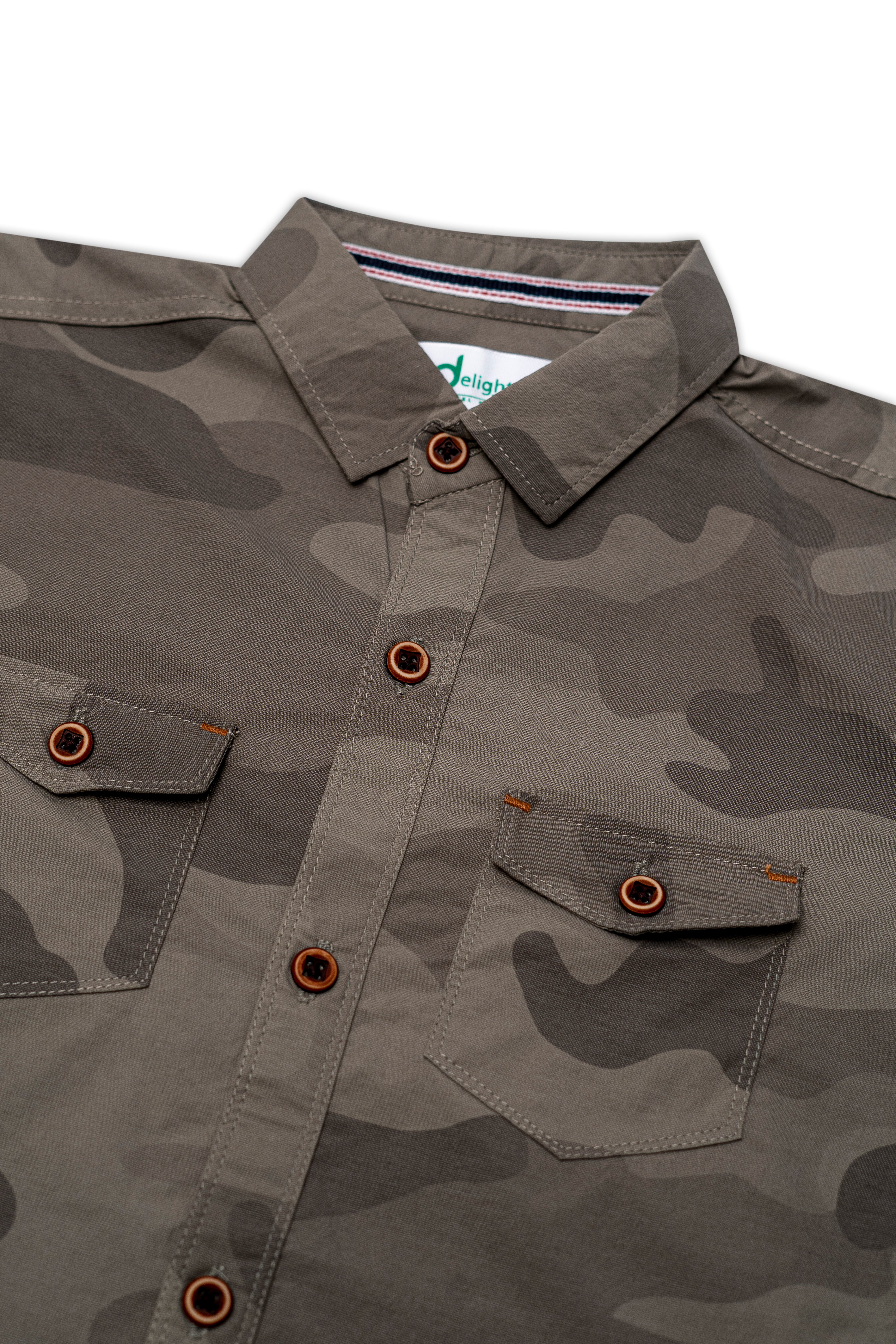 Camouflage Casual Shirt Light Grey