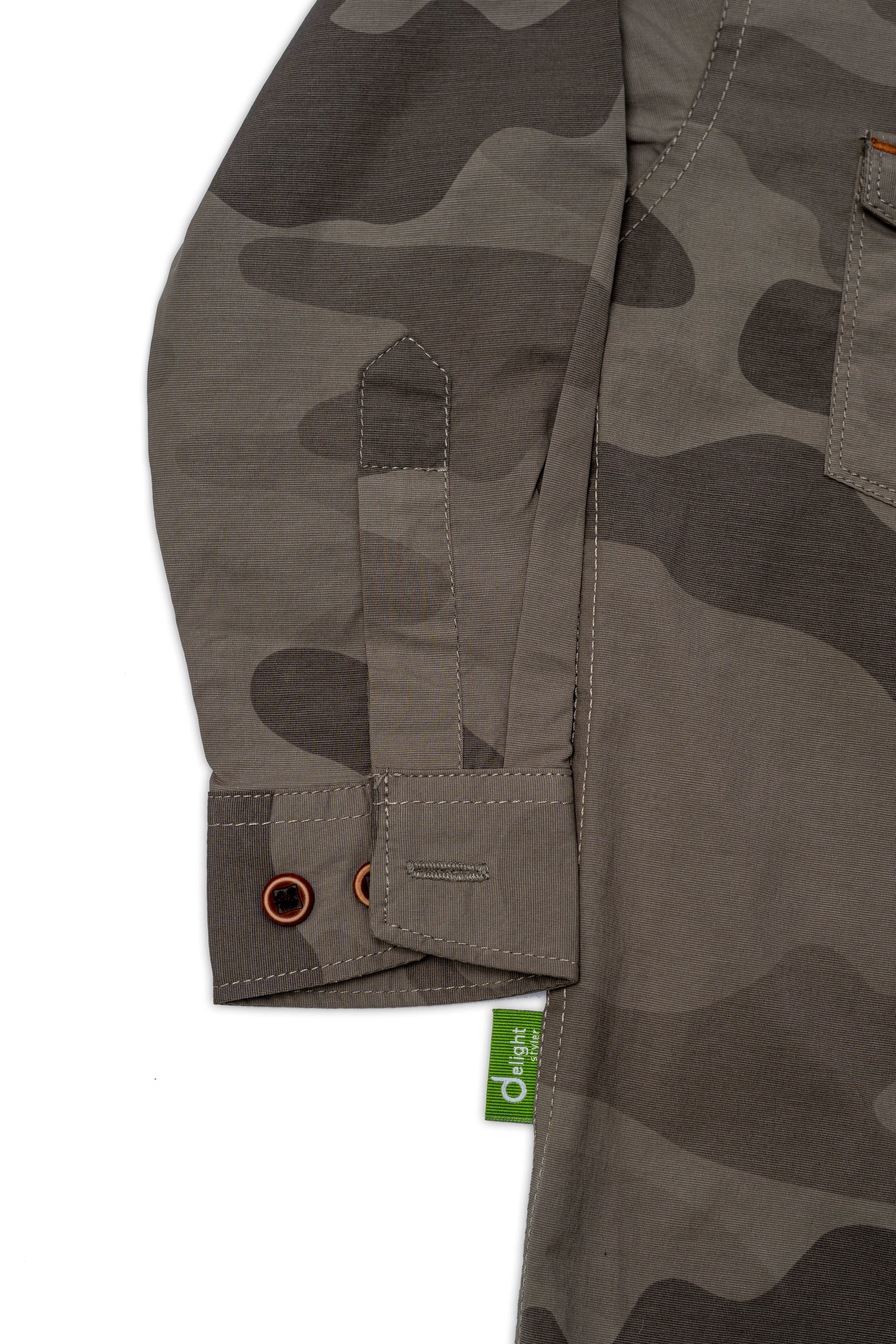 Camouflage Casual Shirt Light Grey