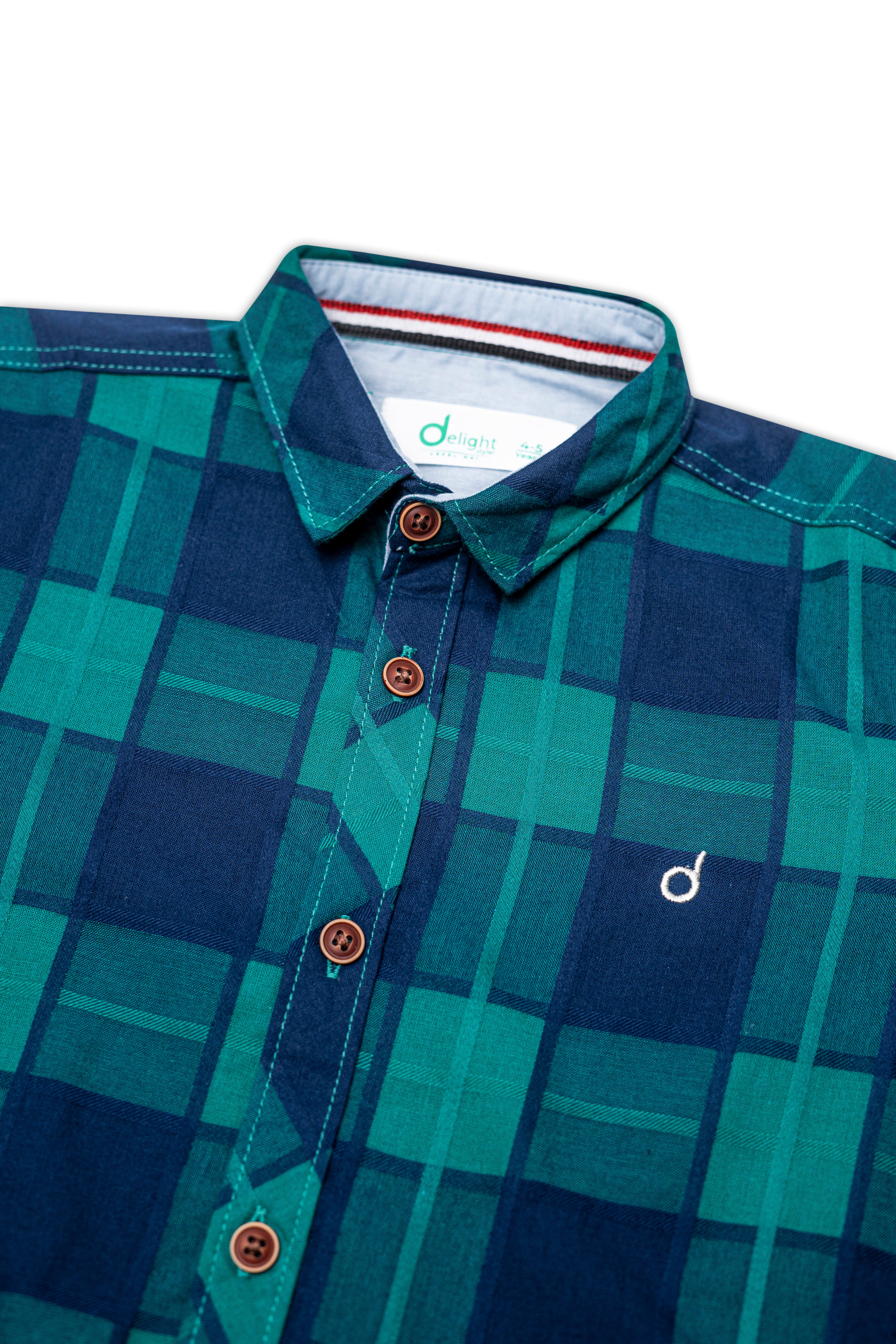Casual Shirt D Emb Green Check