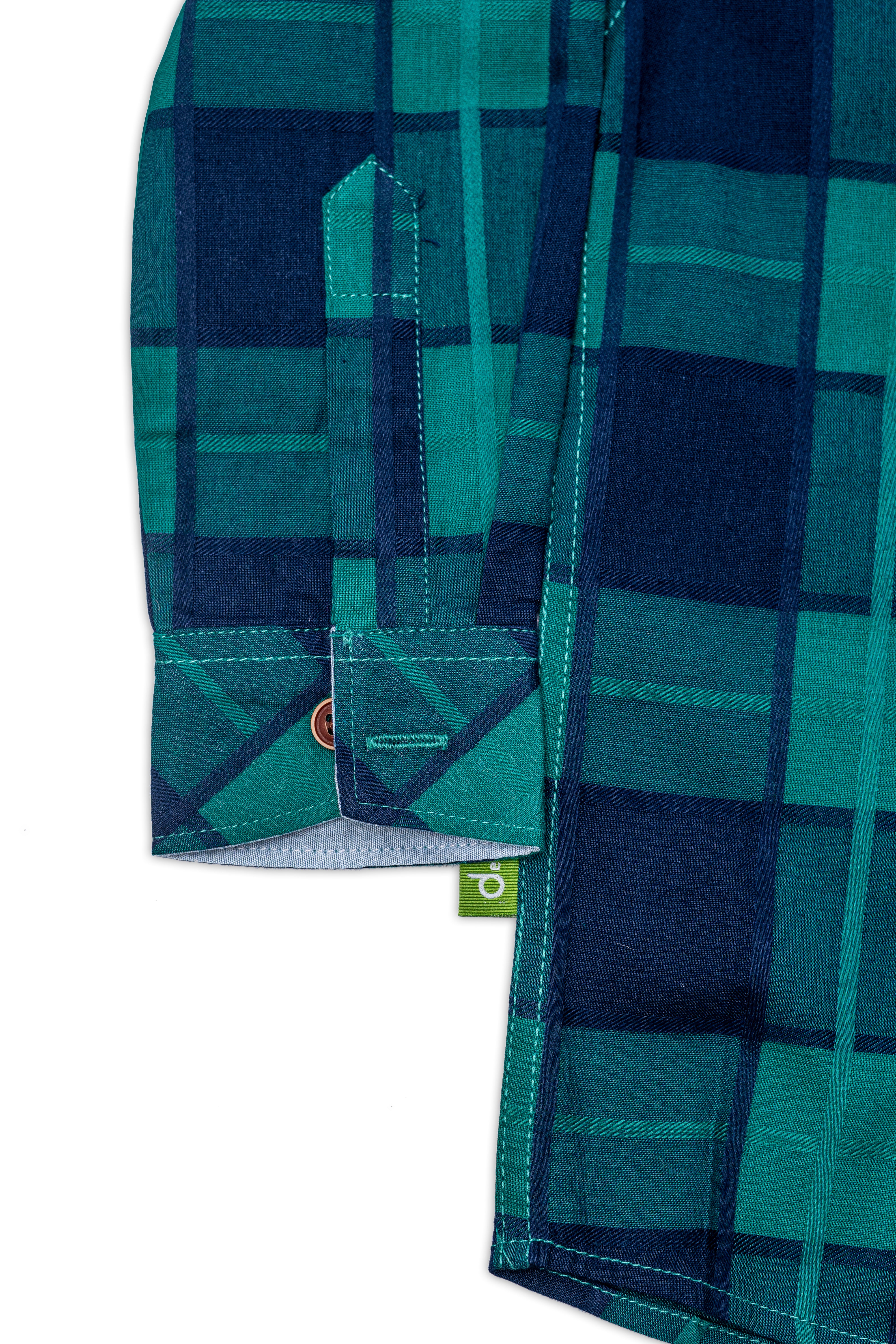 Casual Shirt D Emb Green Check