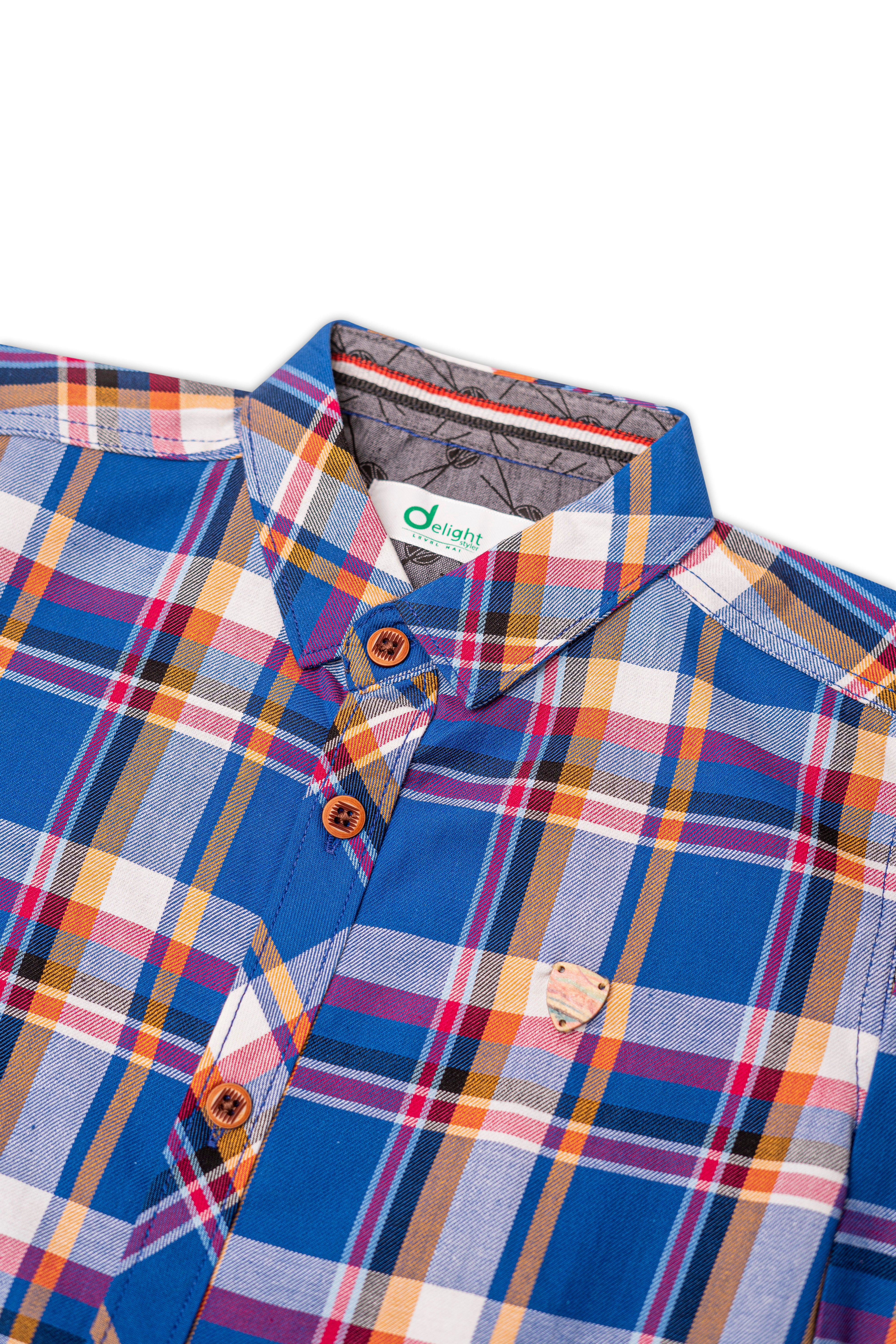 Casual shirts Wood logo Royal blue