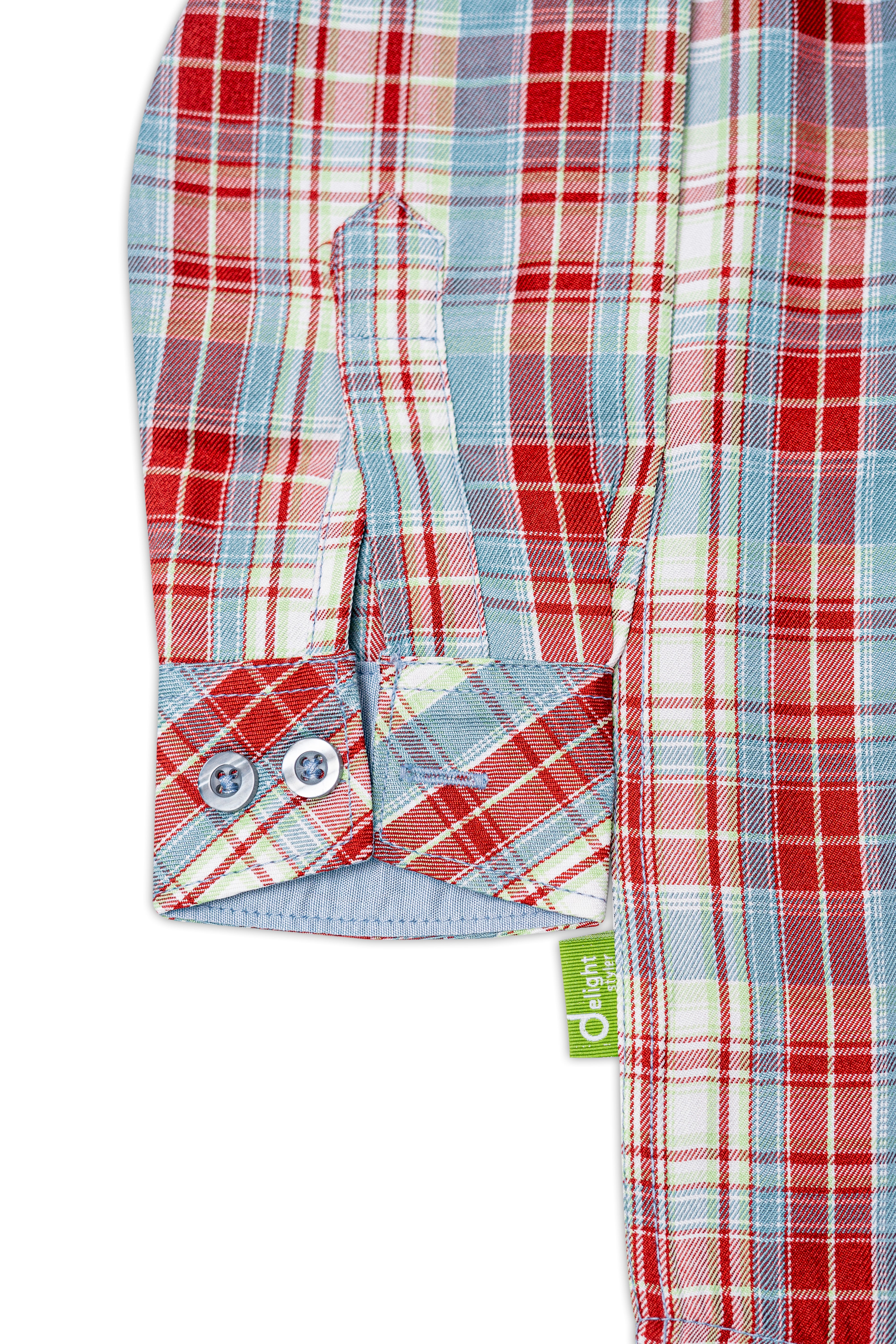 Casual Shirt Double Pocket Red Check