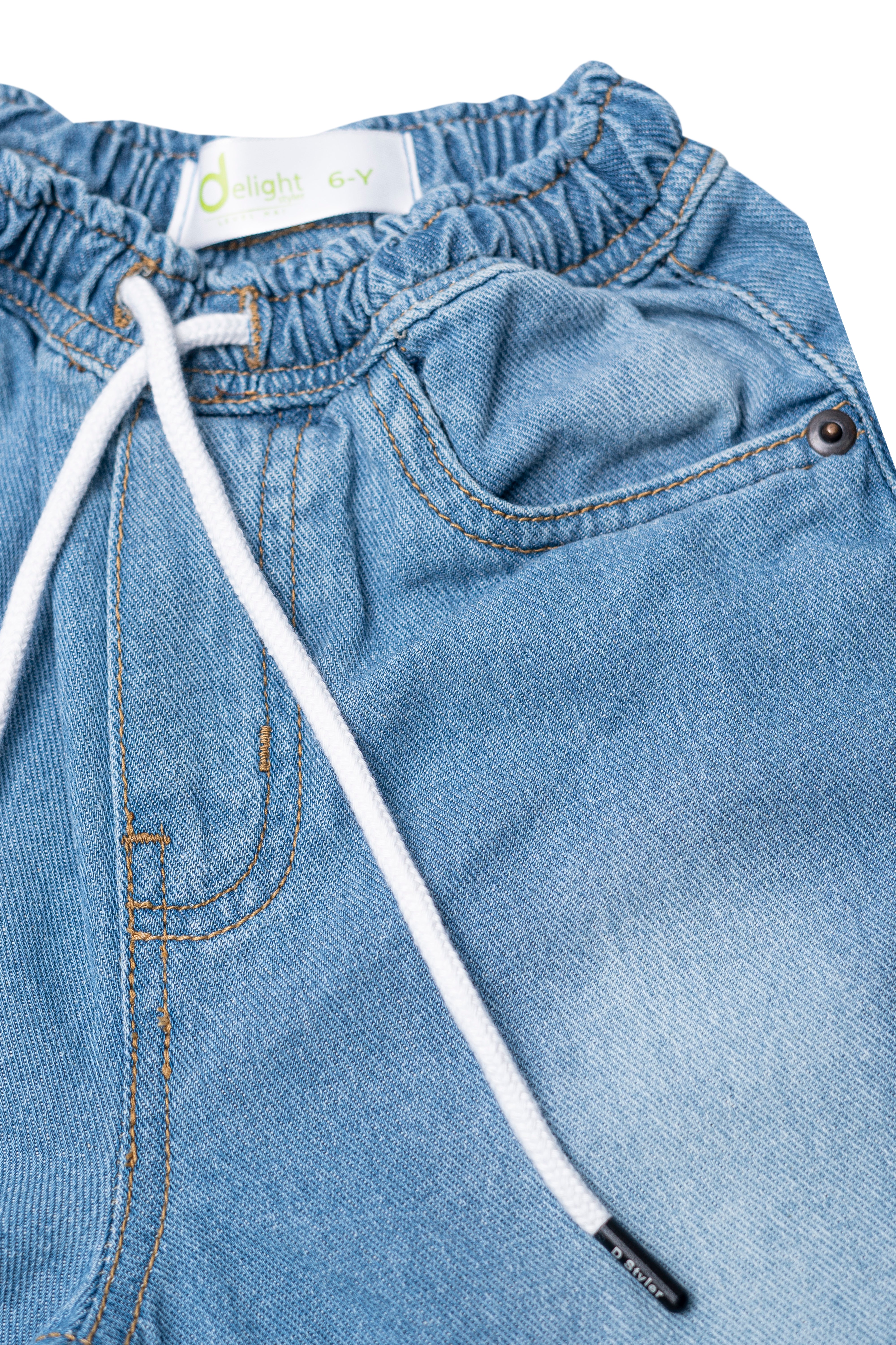 Boys Bermuda With Cord Regular Light  Wash