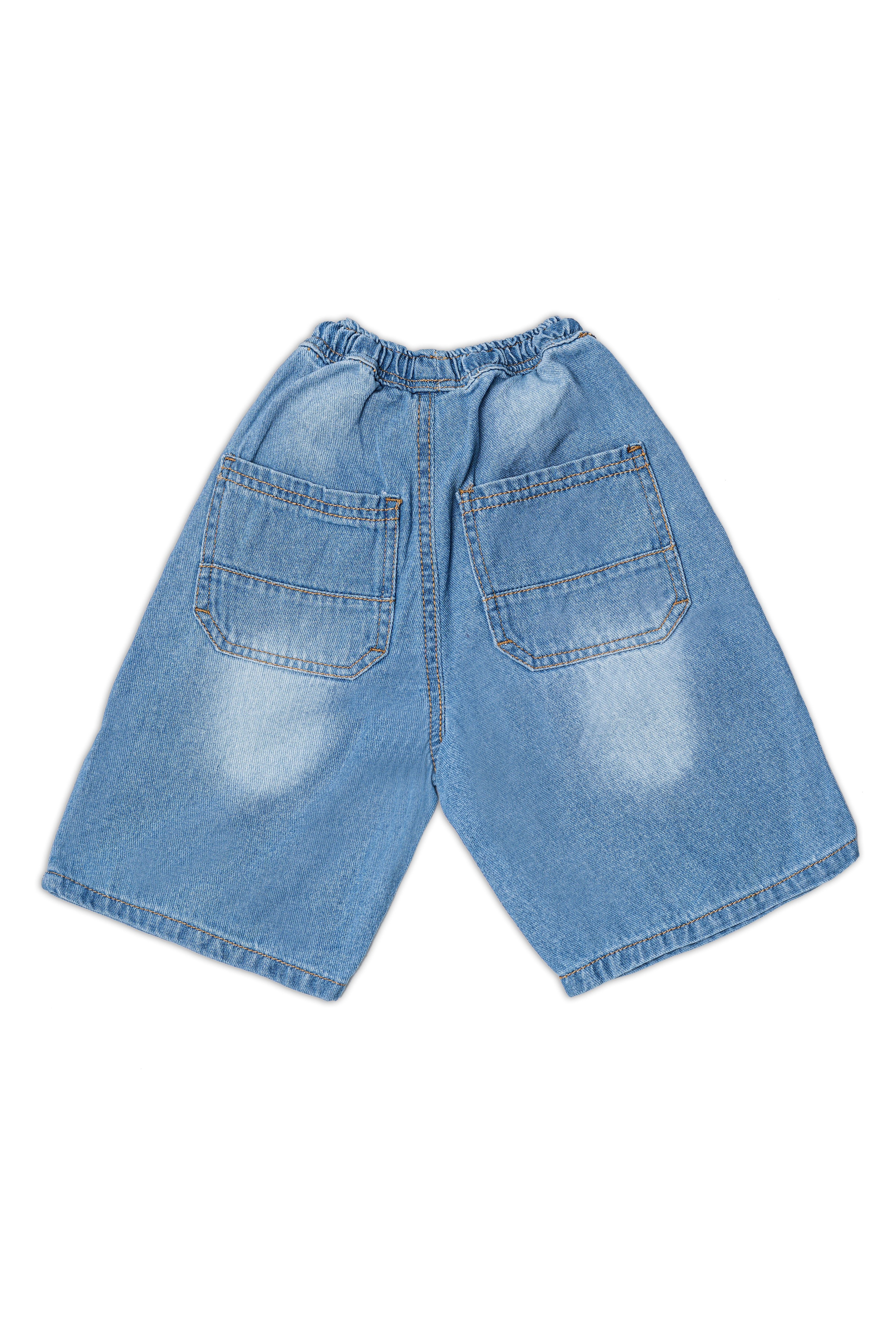 Boys Bermuda With Cord Regular Light  Wash