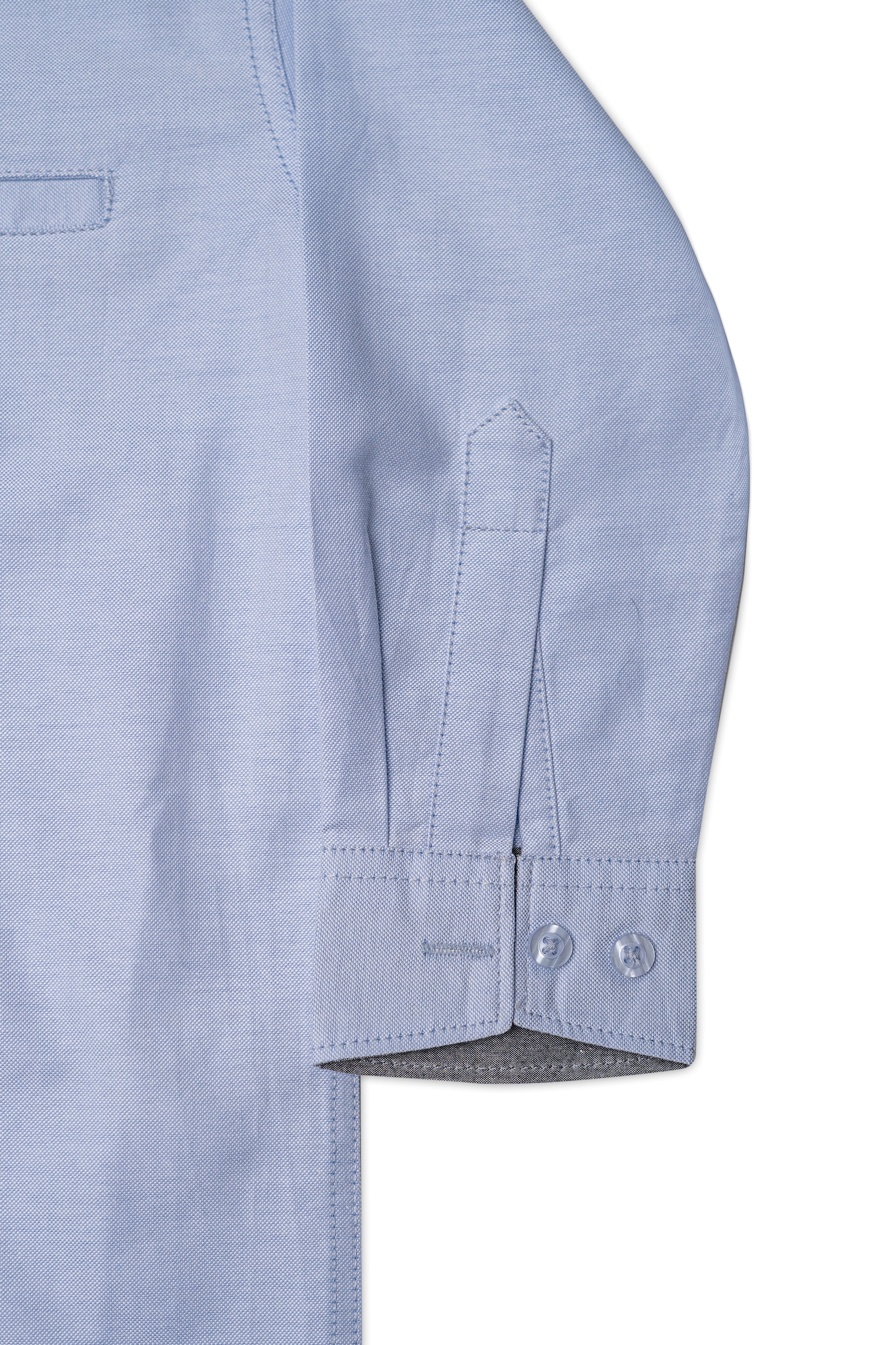 Casual shirt Ban Coller Charcoal Light Blue