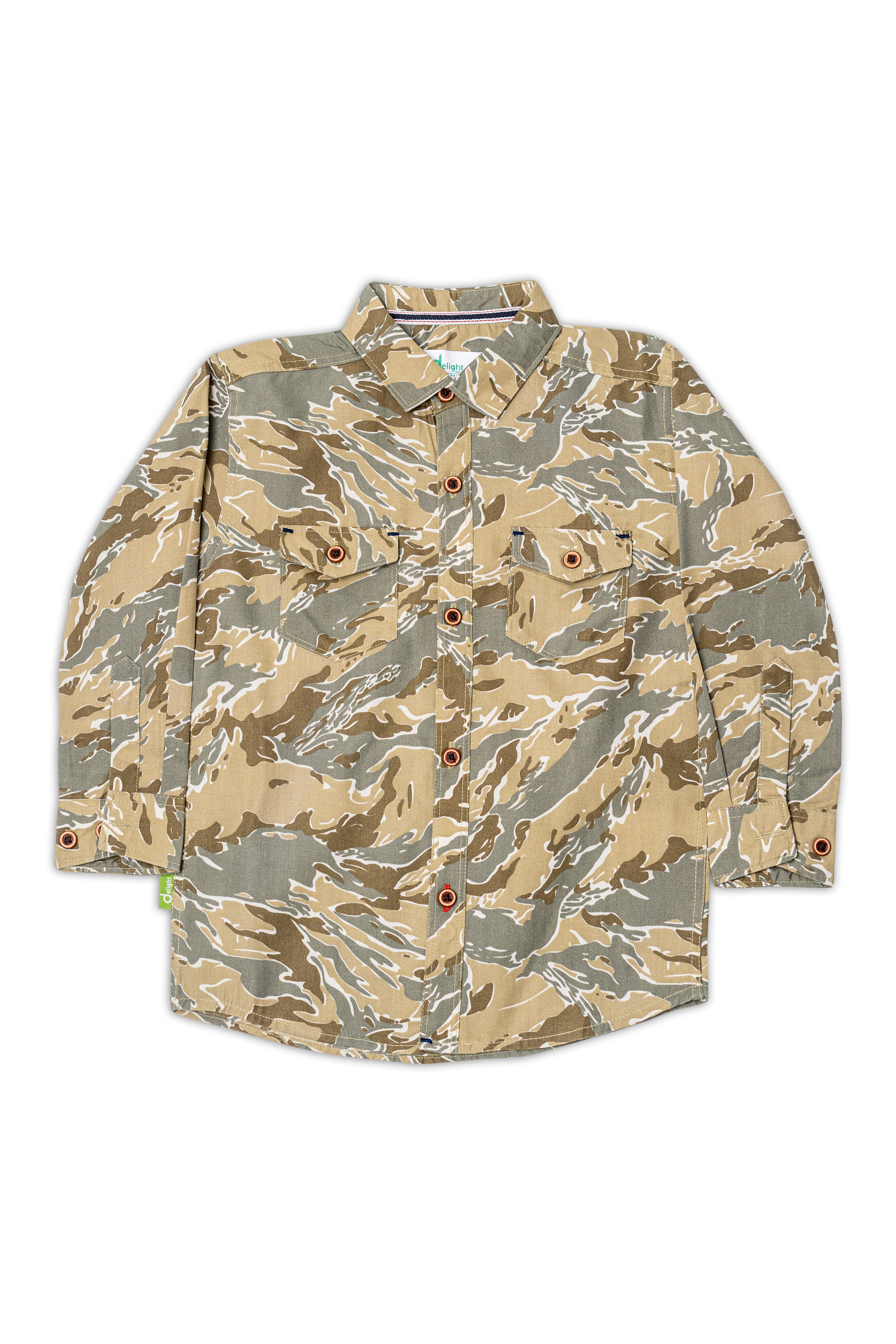Camouflage Casual Shirt Khaki