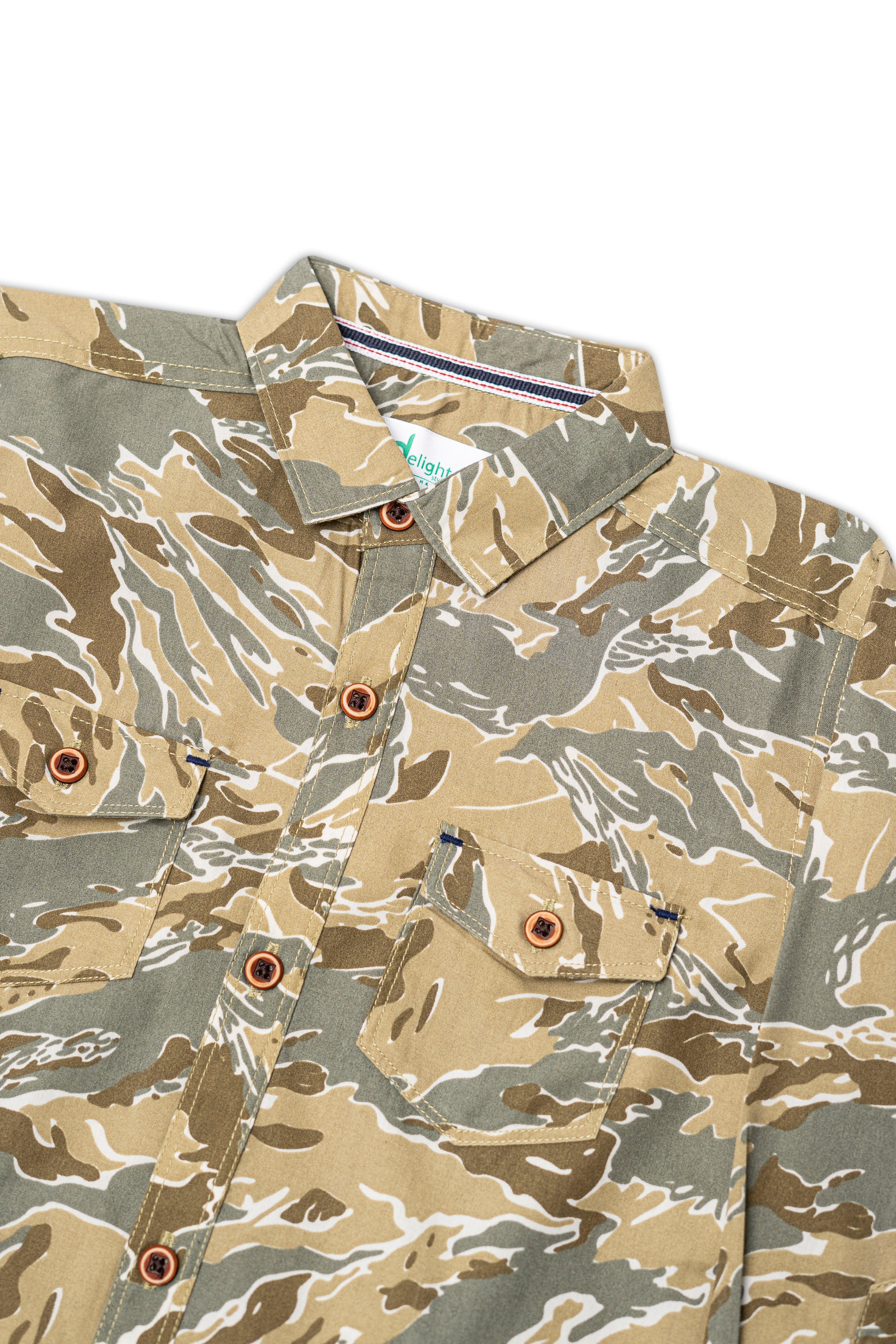 Camouflage Casual Shirt Khaki
