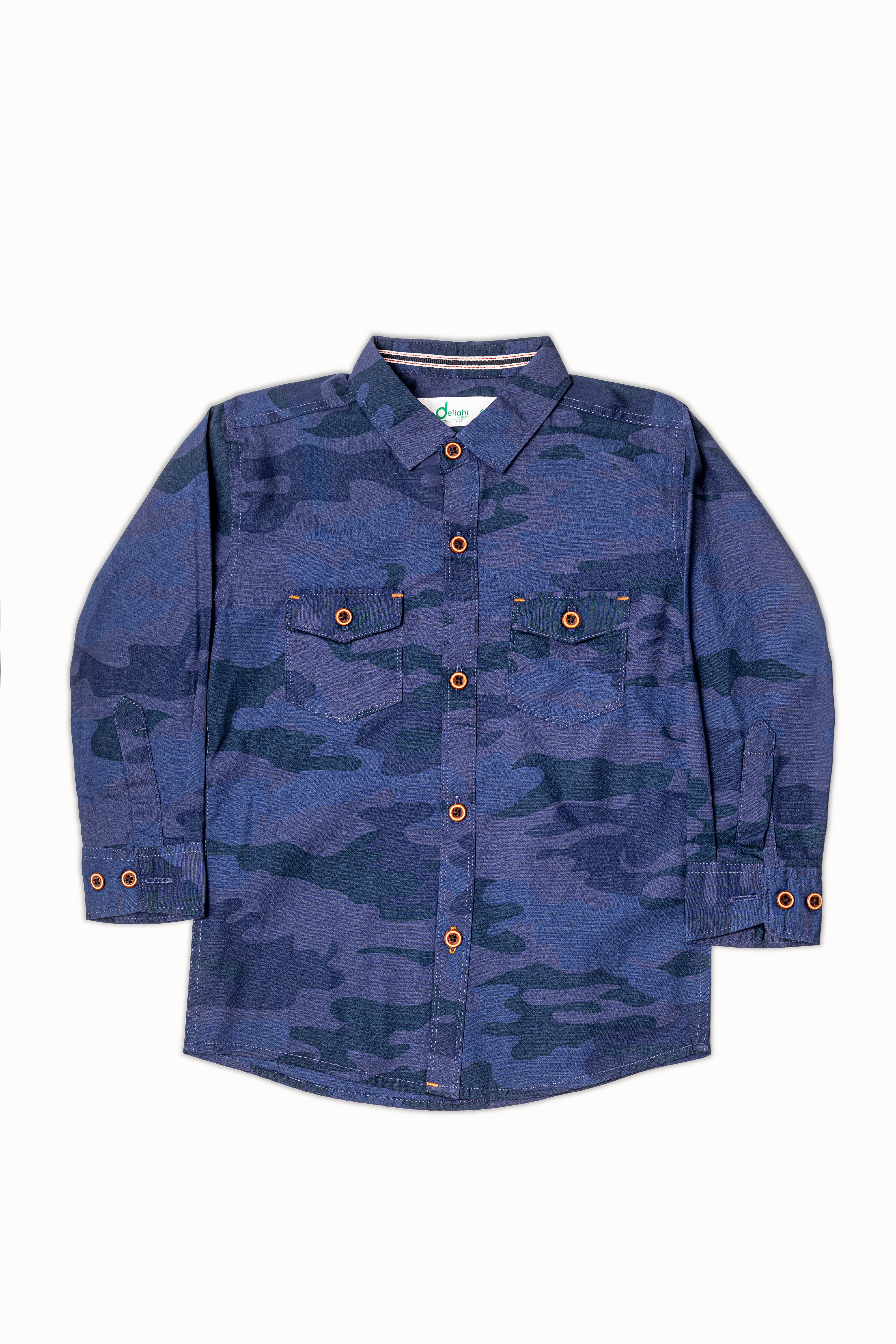 camouflage Casual Shirt Royal Blue
