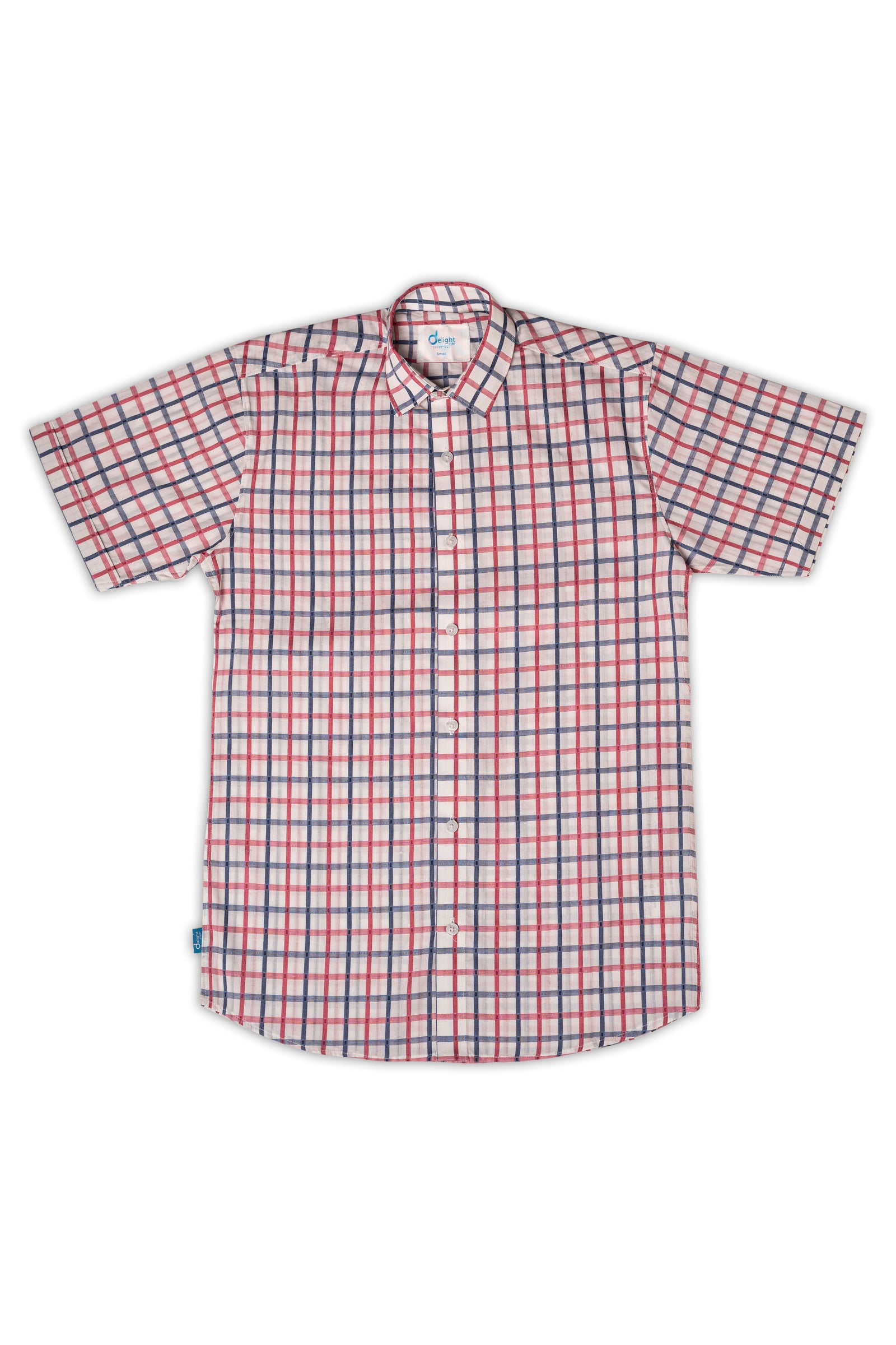 Half Sleeves shirt Light Pink check