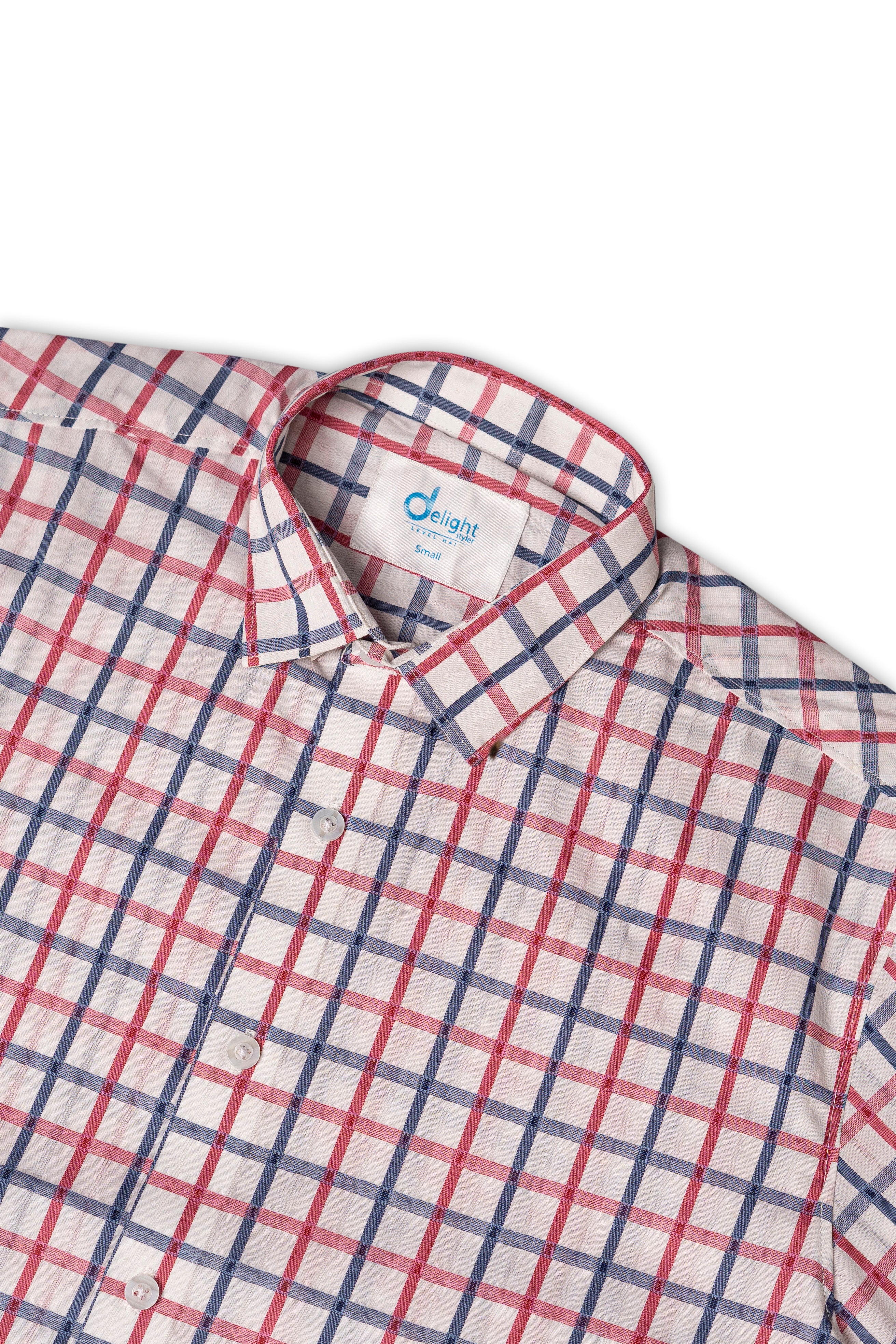 Half Sleeves shirt Light Pink check